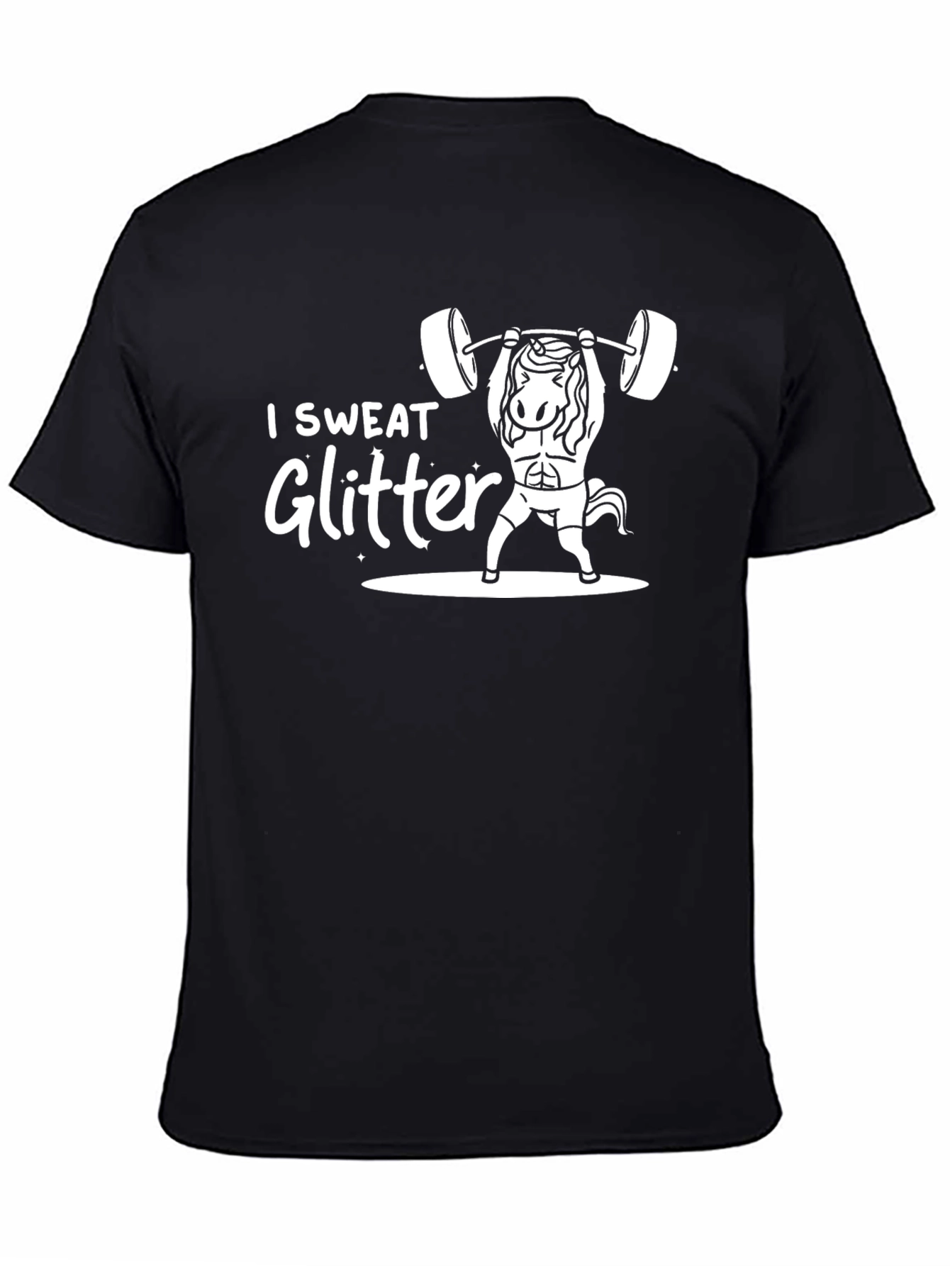 I Sweat Glitter Unicorn Gym T-Shirt