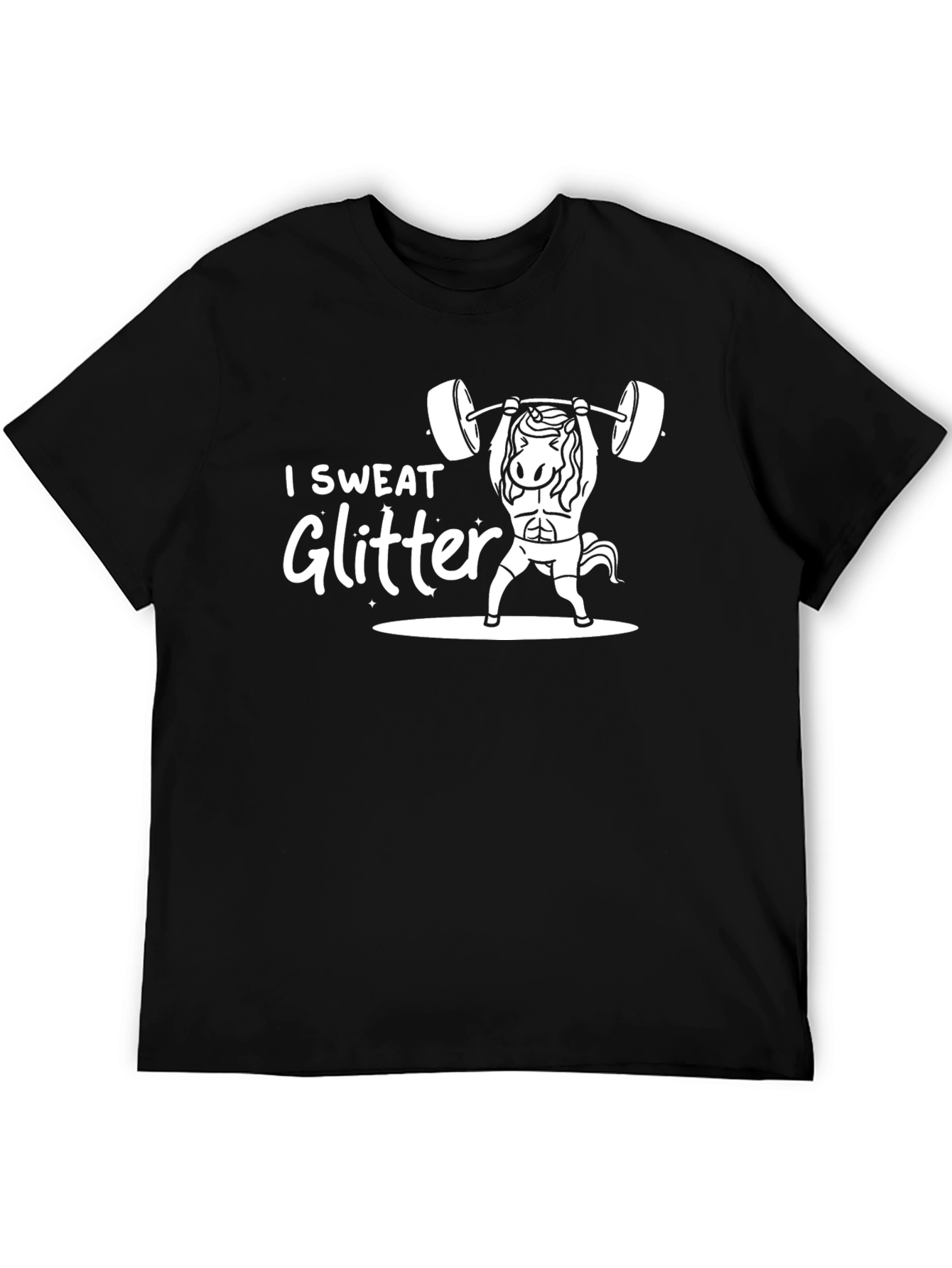 I Sweat Glitter Unicorn Gym T-Shirt