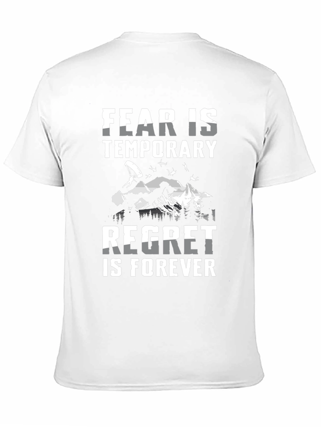 Fear is Temporary T-Shirt - Skydiving Adventure Tee
