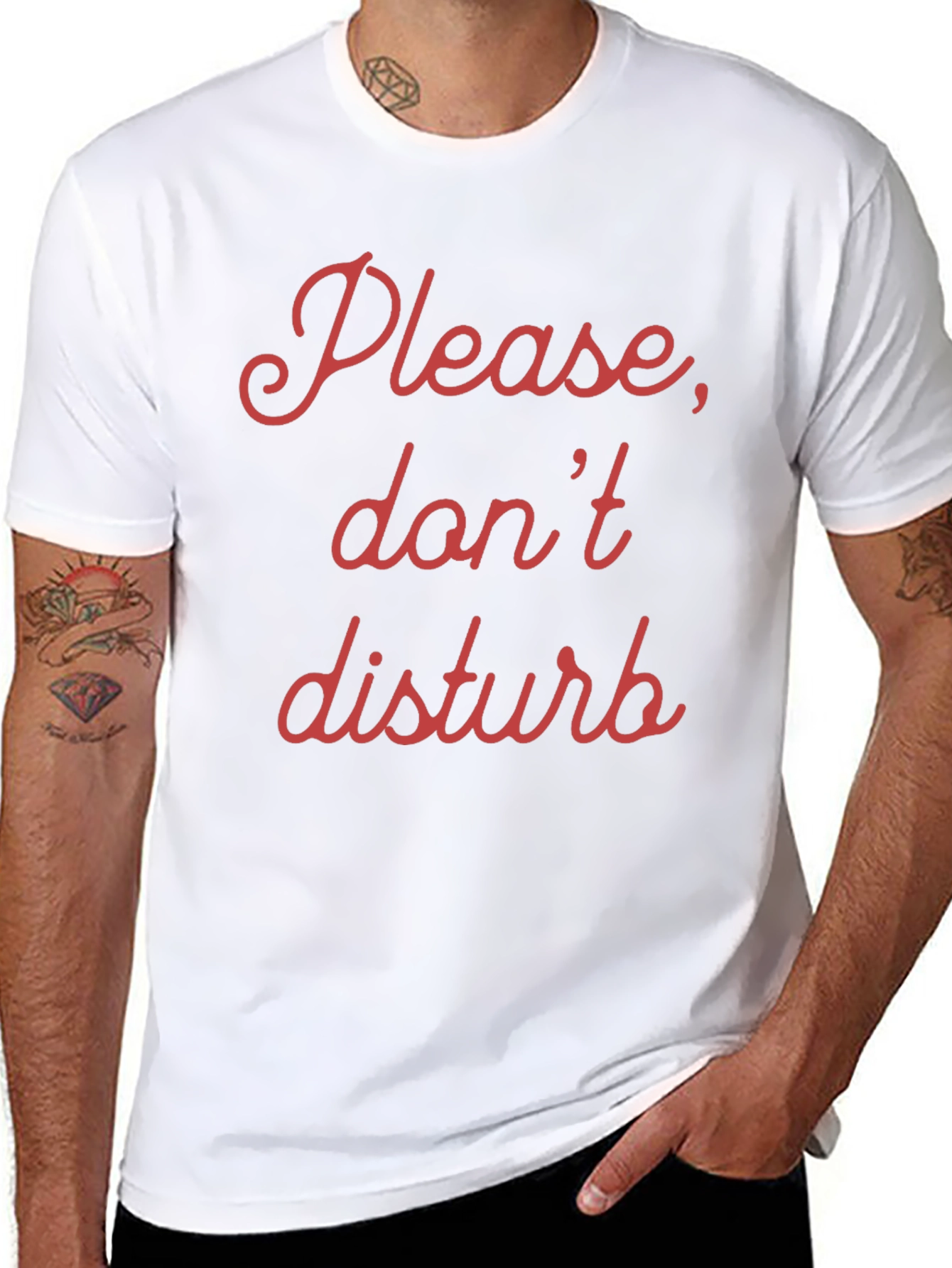 Please Dont Disturb Novelty Graphic T-Shirt