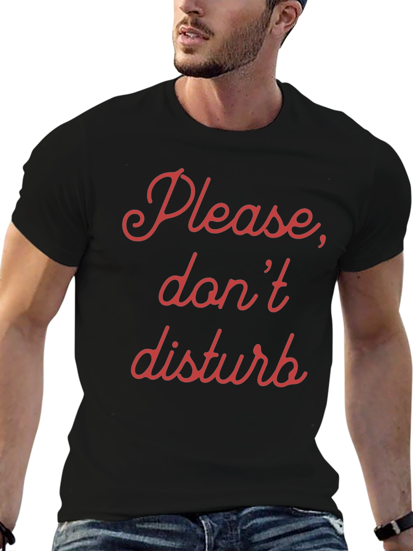 Please Dont Disturb Novelty Graphic T-Shirt