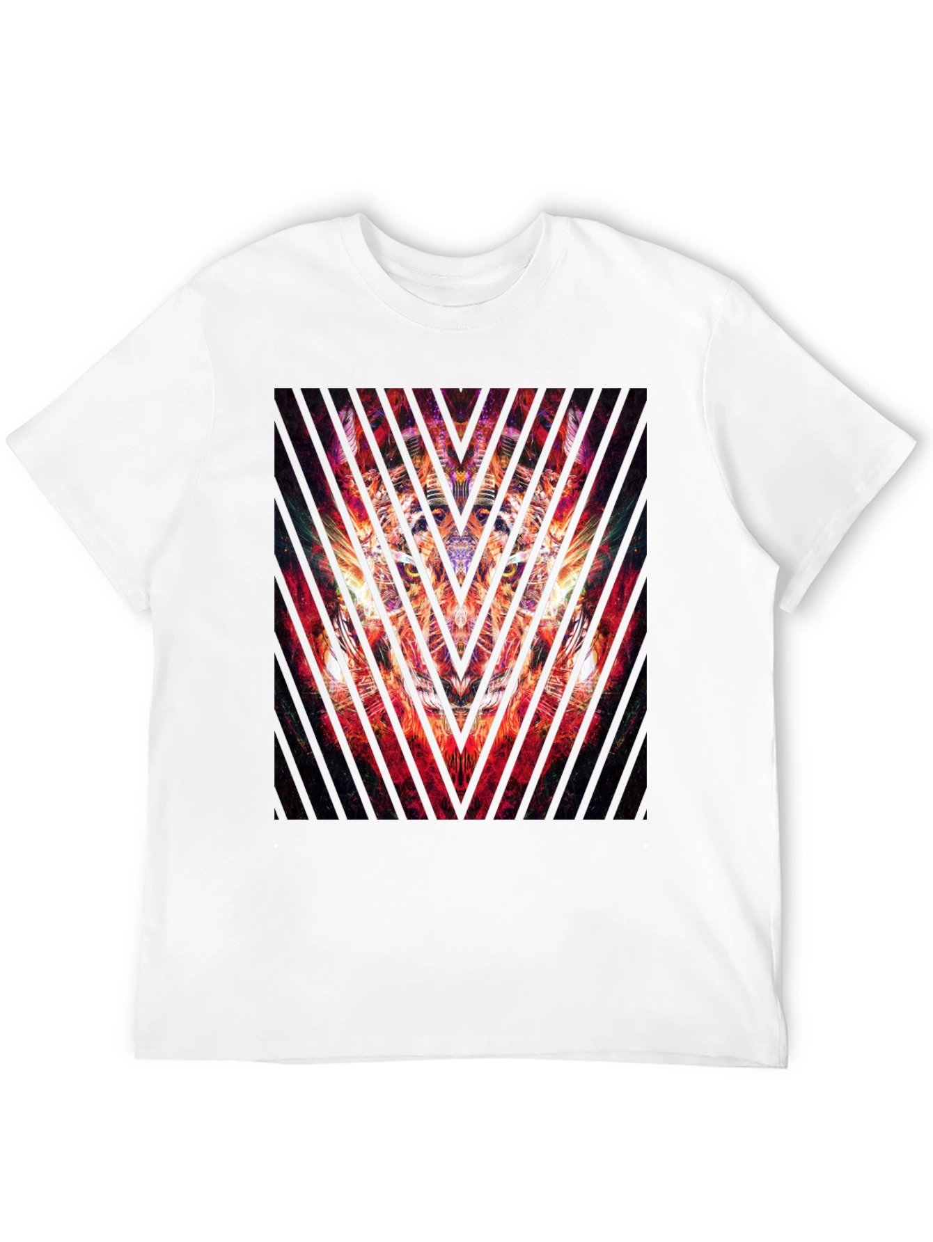 Abstract Graphic Print Black T-Shirt