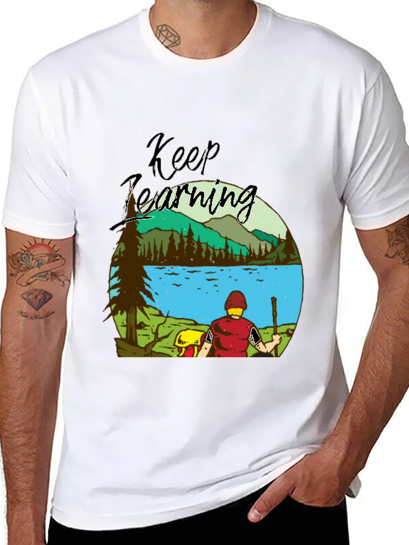 Keep Learning Nature Scene Graphic T-Shirt