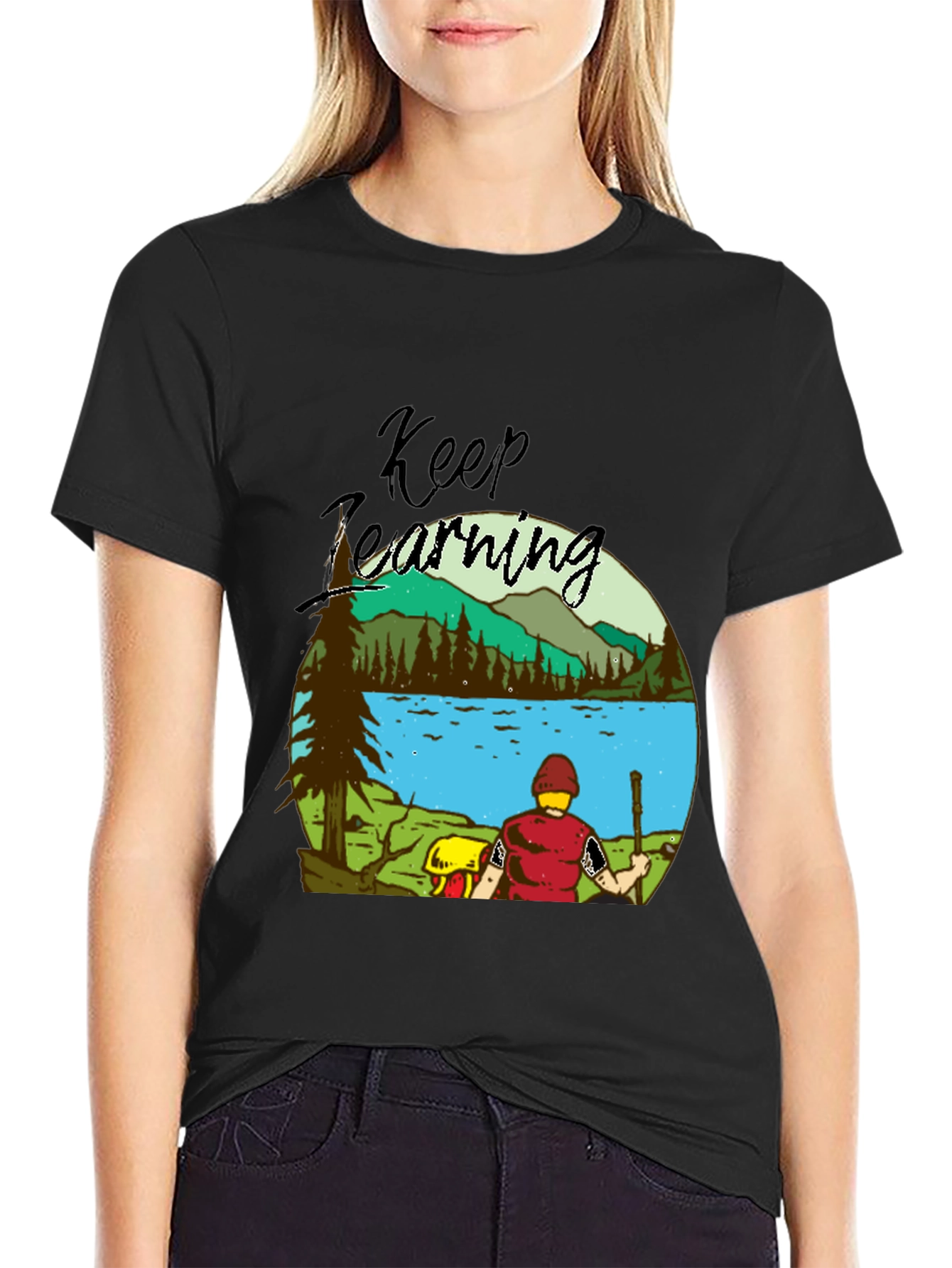 Keep Learning Nature Scene Graphic T-Shirt