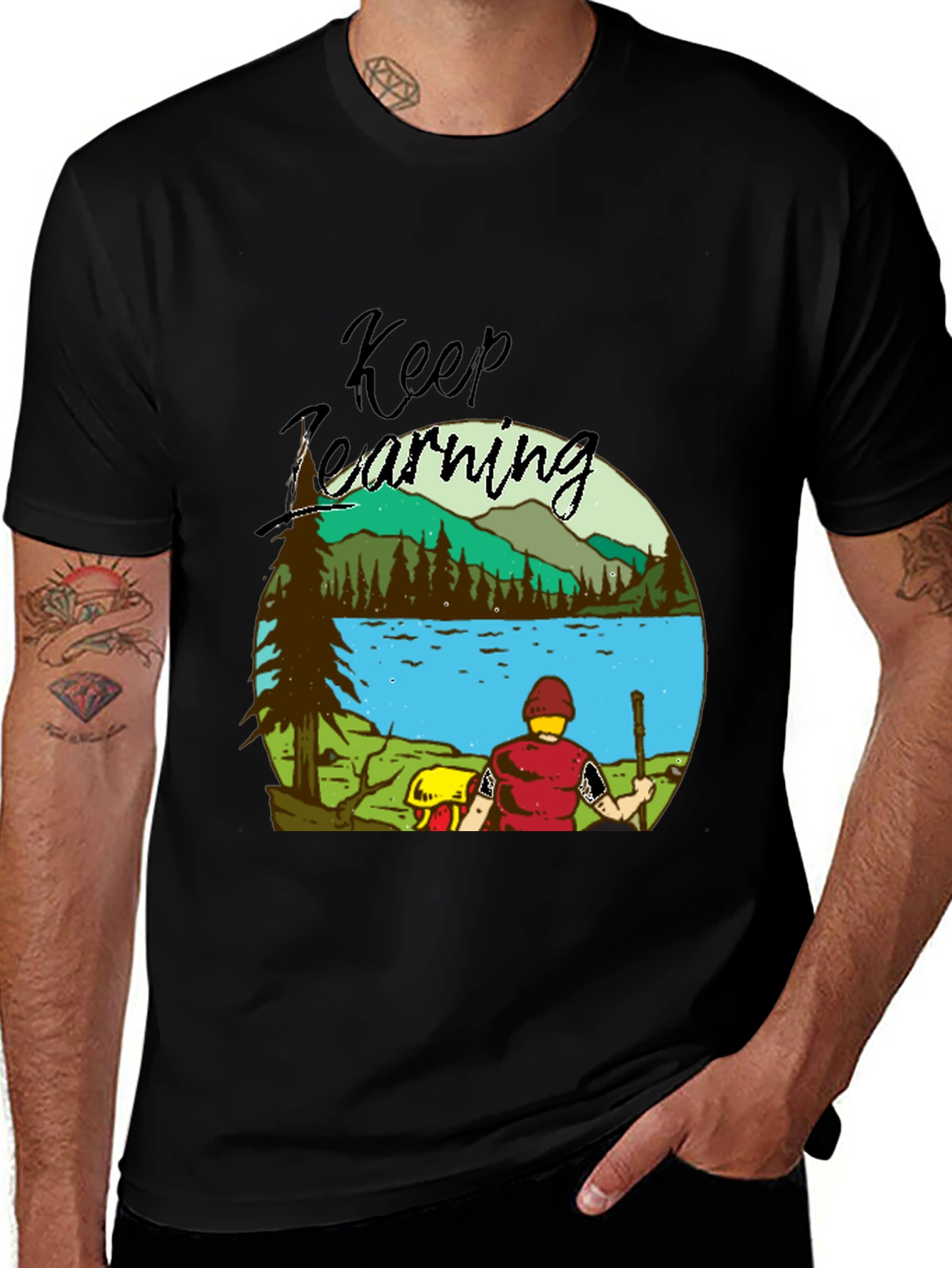 Keep Learning Nature Scene Graphic T-Shirt