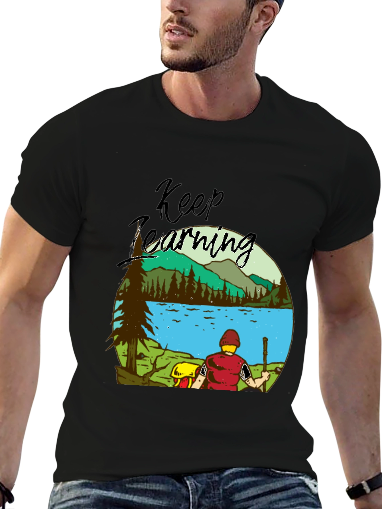 Keep Learning Nature Scene Graphic T-Shirt