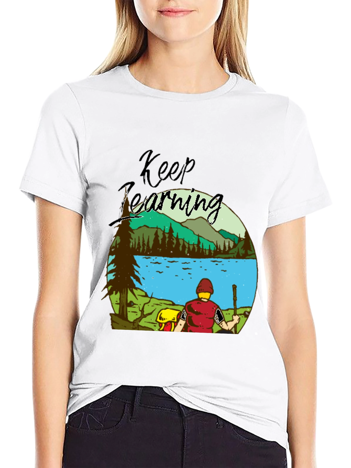 Keep Learning Nature Scene Graphic T-Shirt