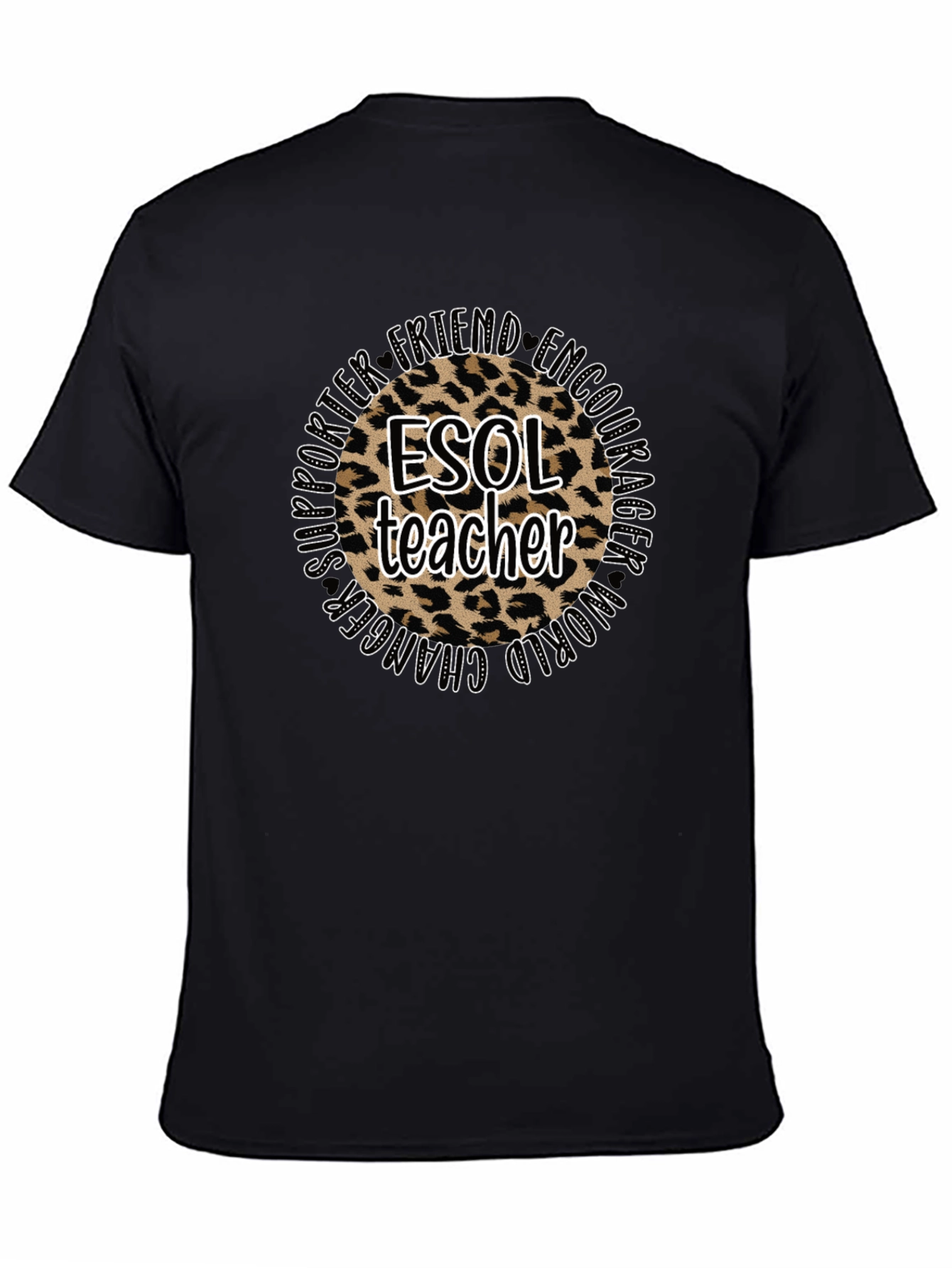 ESOL Teacher Leopard Print Graphic Tee