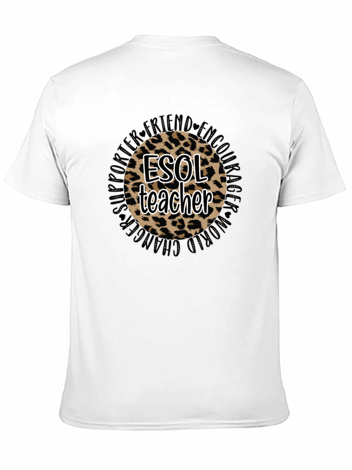 ESOL Teacher Leopard Print Graphic Tee
