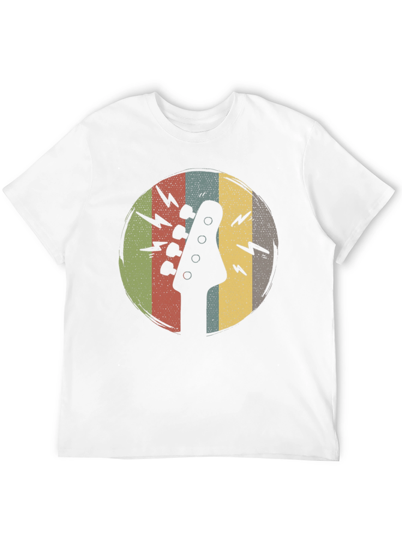 Retro Guitar Headstock Graphic T-Shirt