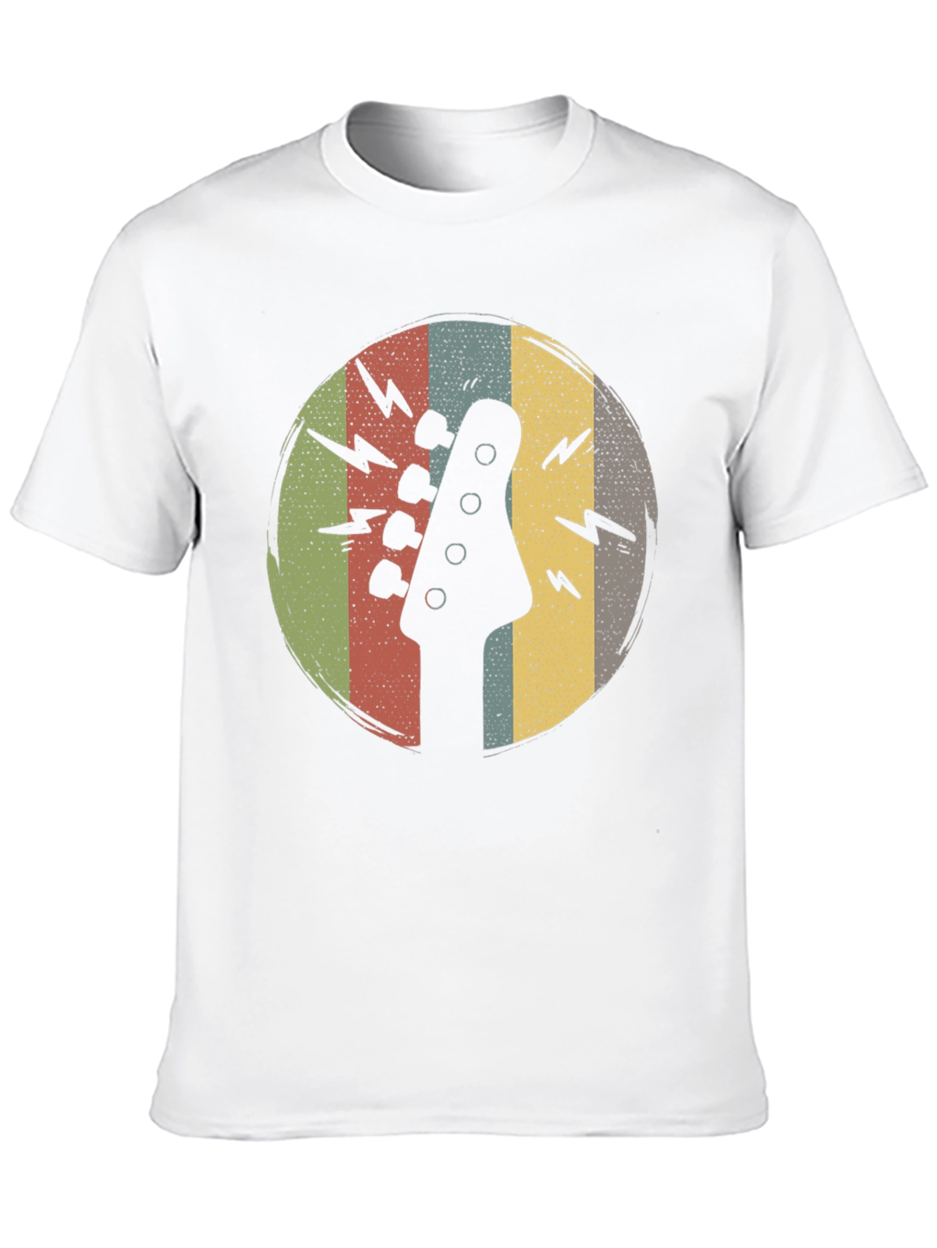 Retro Guitar Headstock Graphic T-Shirt