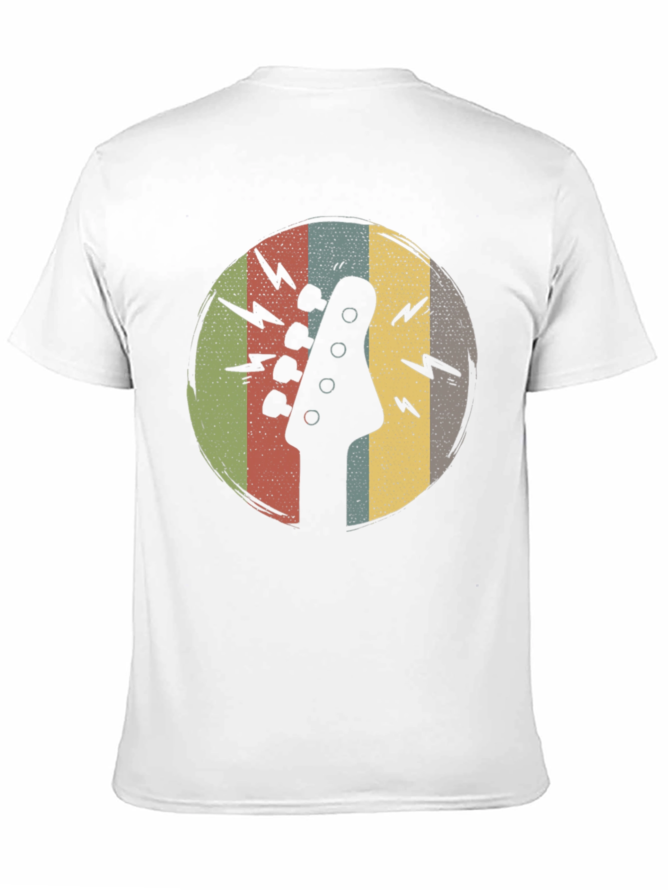 Retro Guitar Headstock Graphic T-Shirt