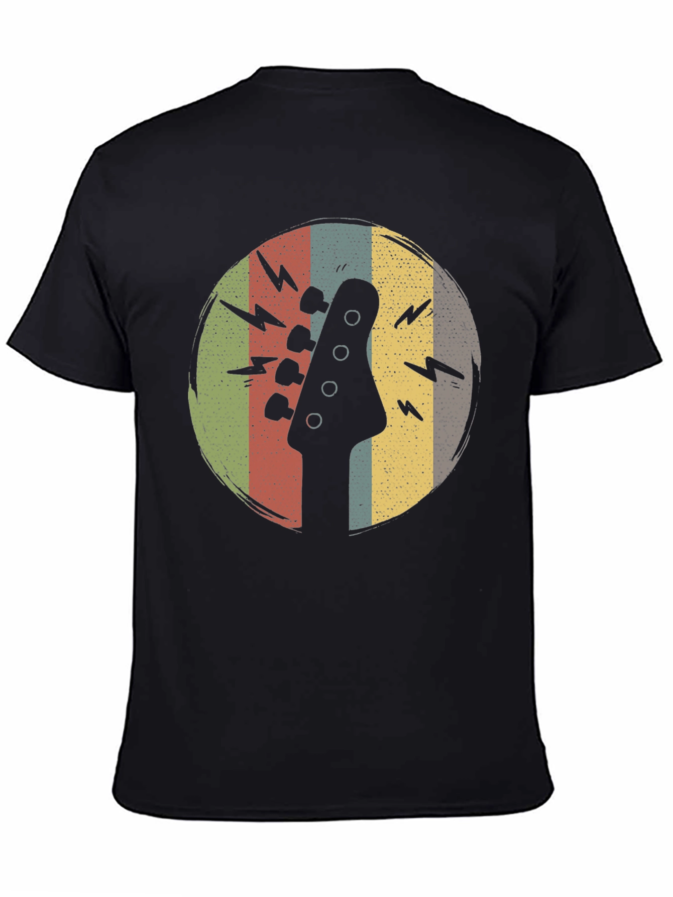 Retro Guitar Headstock Graphic T-Shirt