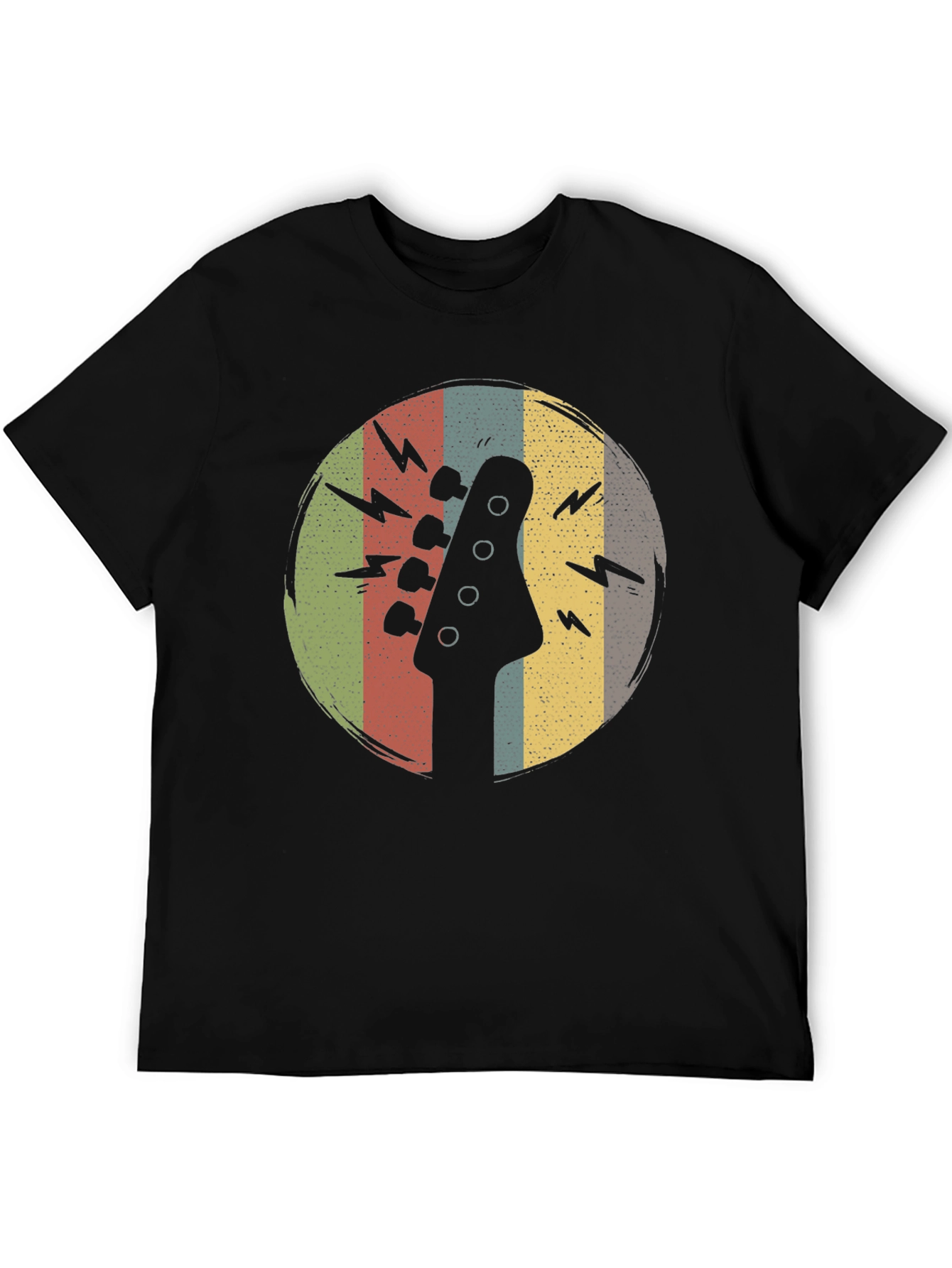 Retro Guitar Headstock Graphic T-Shirt