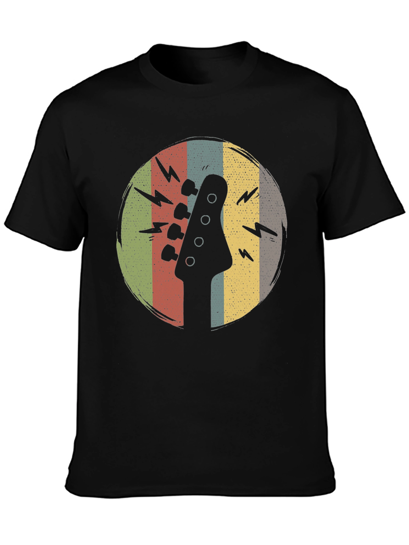 Retro Guitar Headstock Graphic T-Shirt