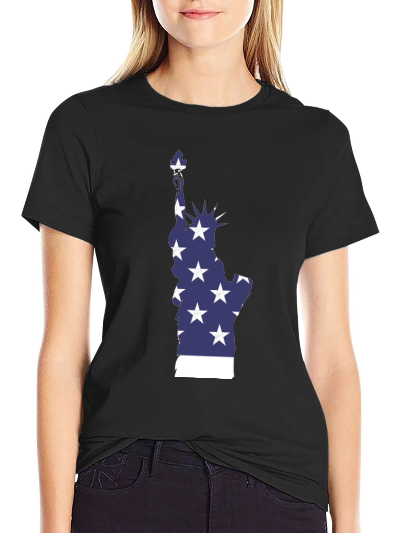 Statue of Liberty Patriotic Graphic T-Shirt