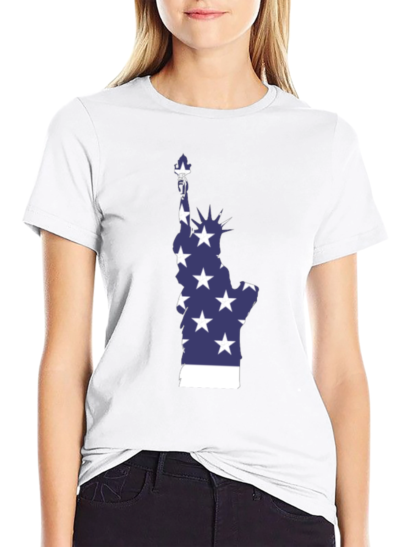 Statue of Liberty Patriotic Graphic T-Shirt