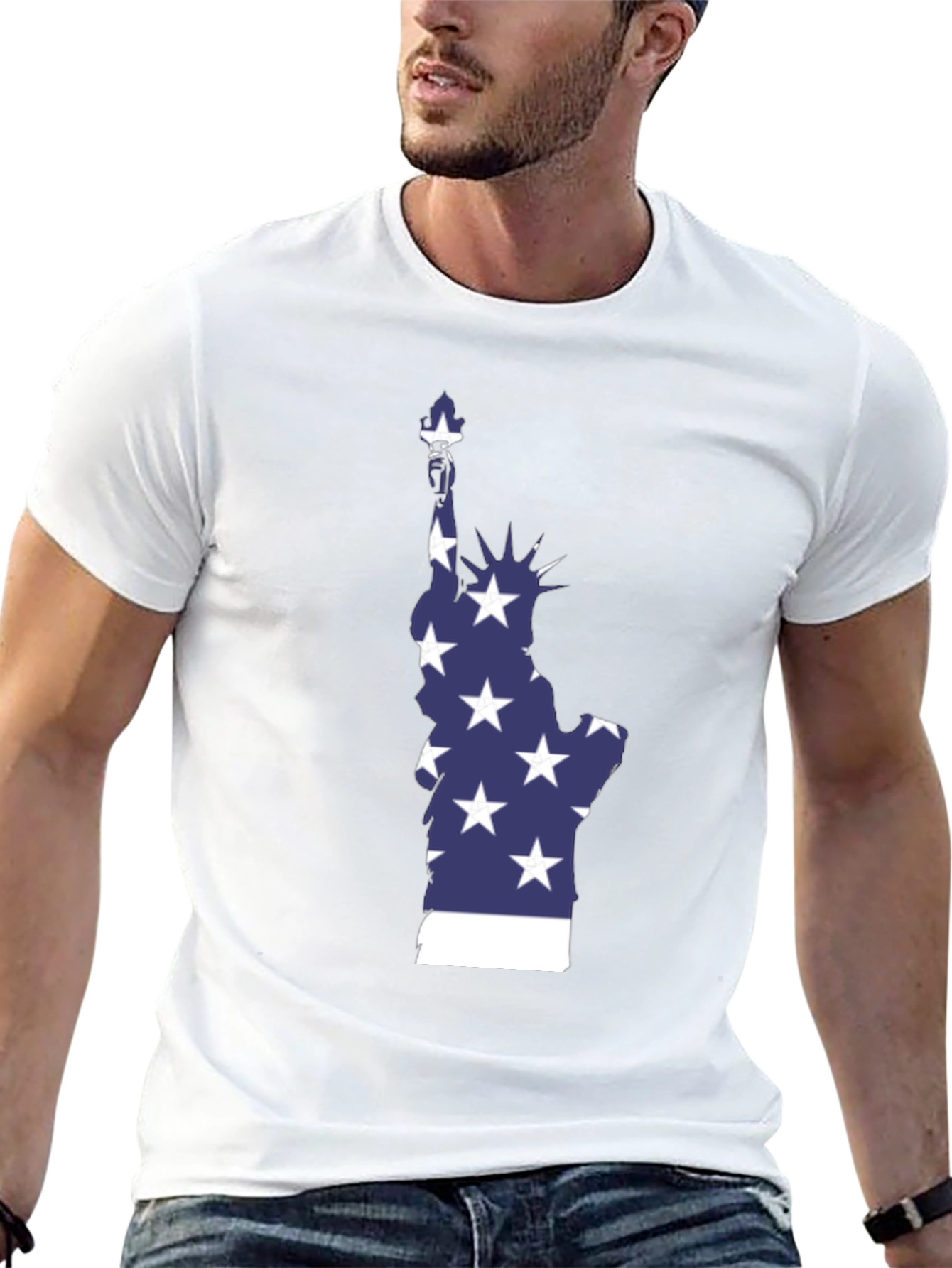 Statue of Liberty Patriotic Graphic T-Shirt