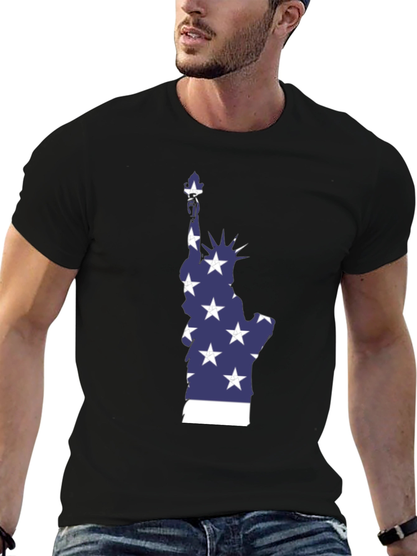 Statue of Liberty Patriotic Graphic T-Shirt