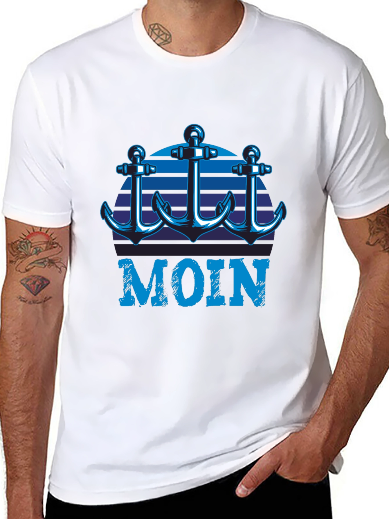 Moin Anchor Graphic Tee - Nautical Style Shirt