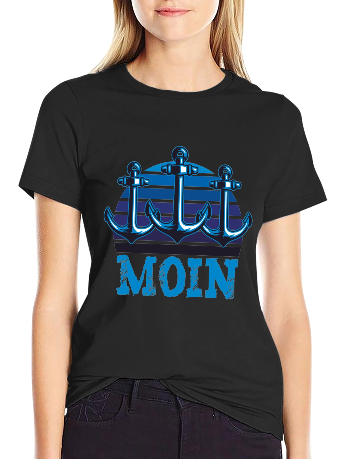 Moin Anchor Graphic Tee - Nautical Style Shirt
