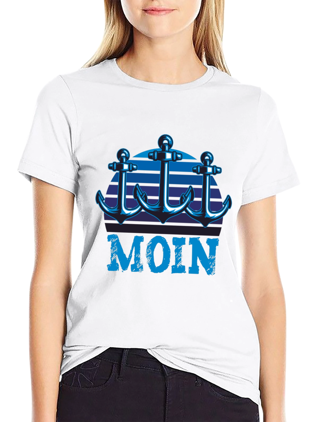 Moin Anchor Graphic Tee - Nautical Style Shirt