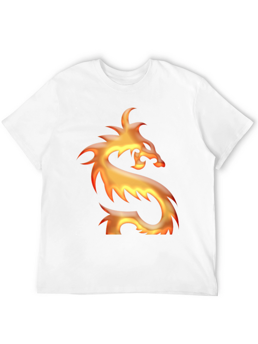 Fiery Dragon Graphic Black T-Shirt