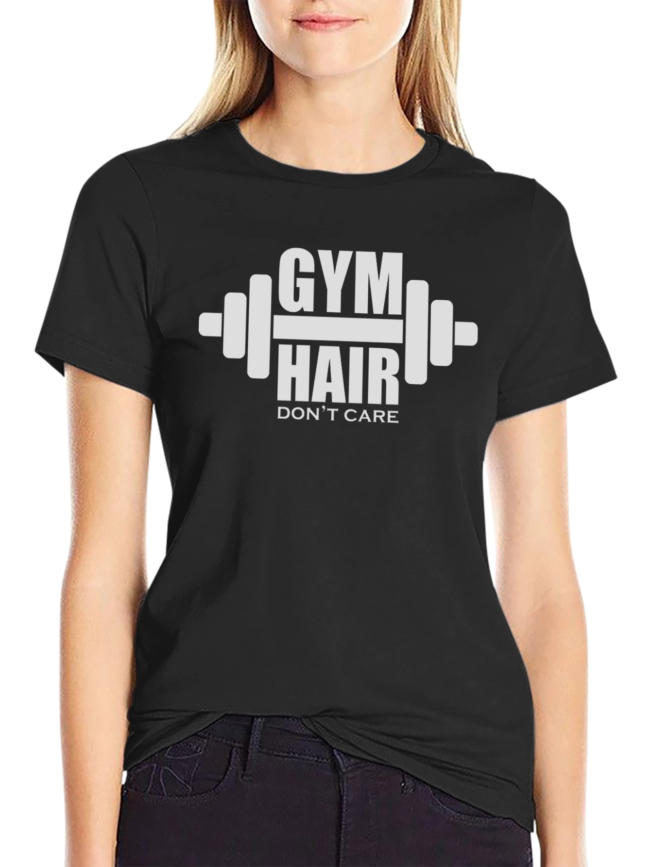 Gym Hair Dont Care Black T-Shirt