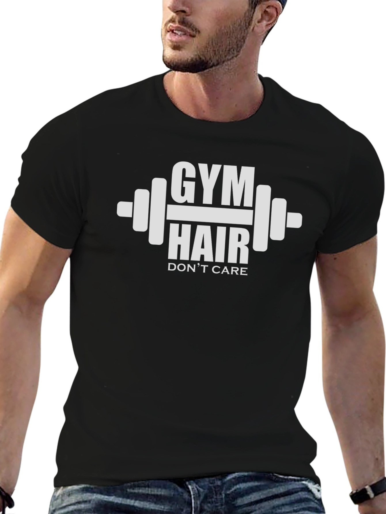 Gym Hair Dont Care Black T-Shirt