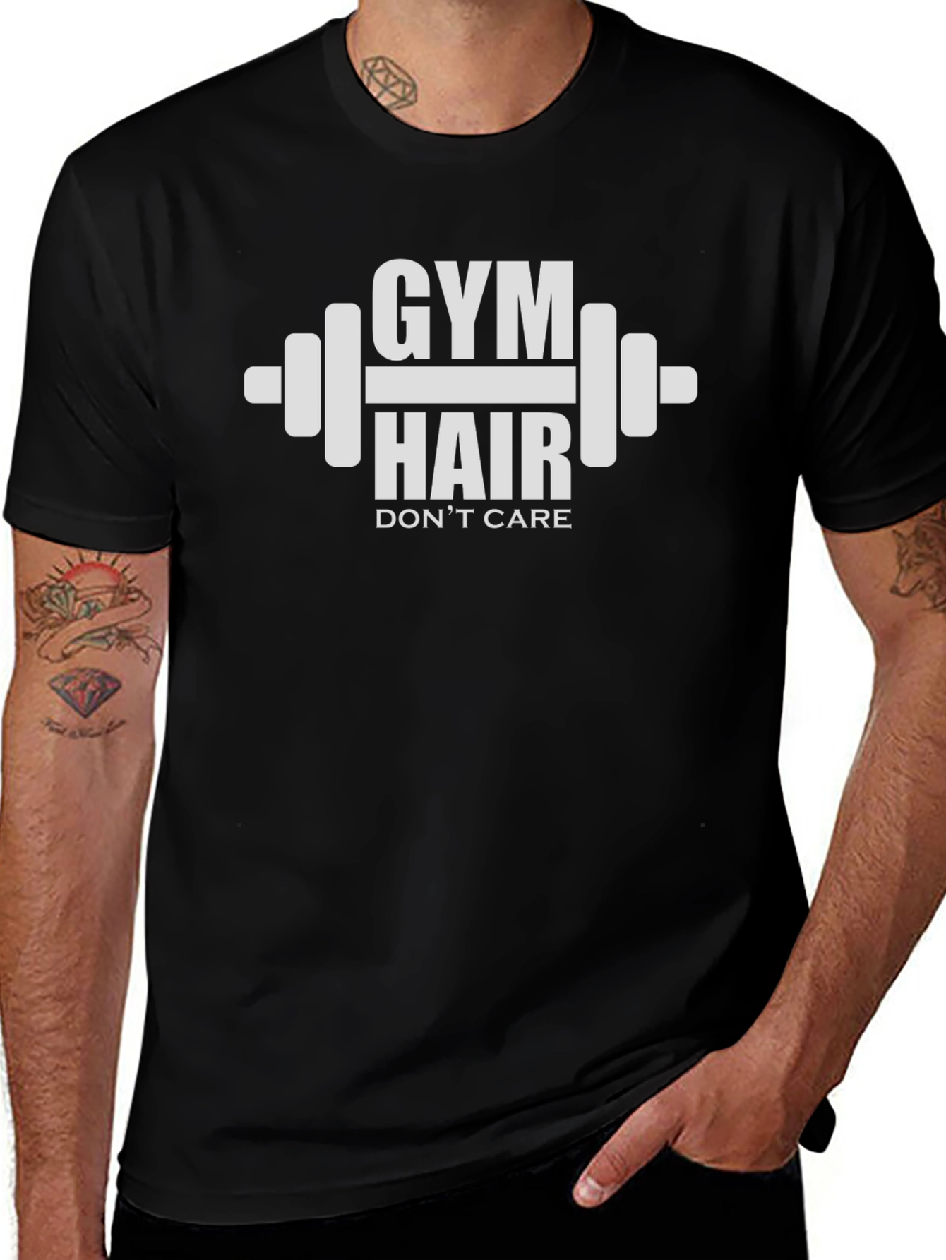 Gym Hair Dont Care Black T-Shirt