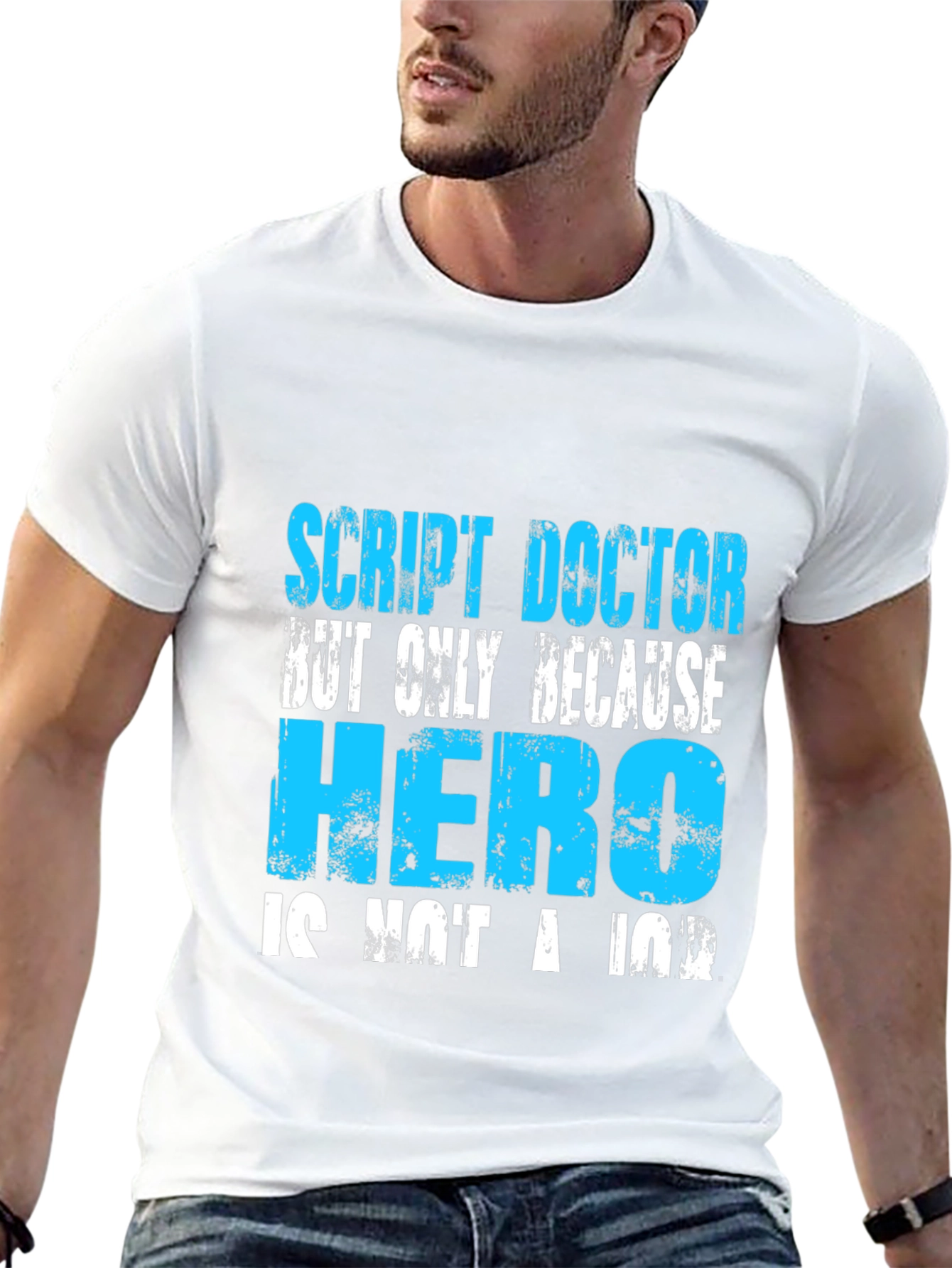 Script Doctor Hero Tee - Novelty Graphic T-Shirt