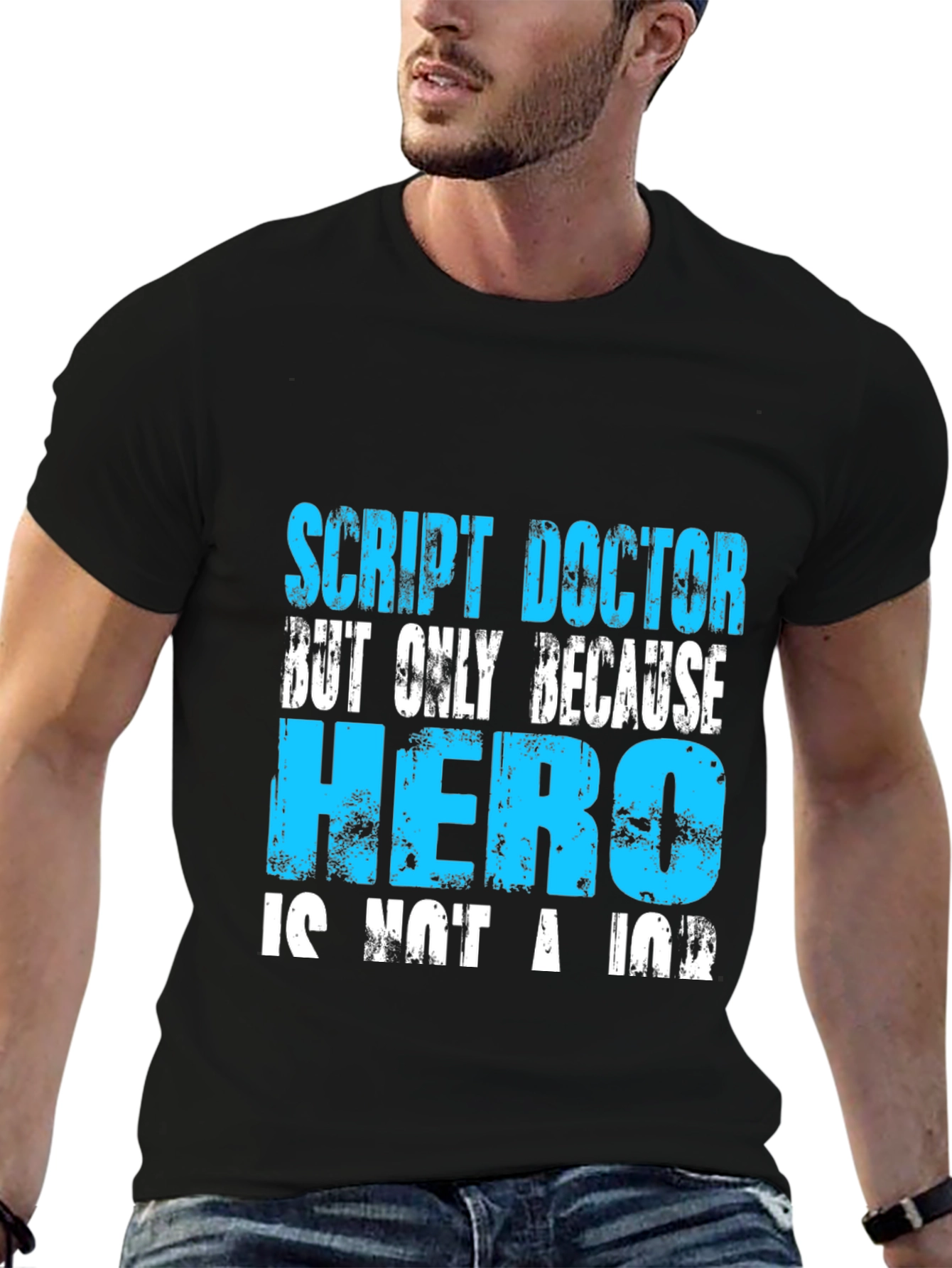 Script Doctor Hero Tee - Novelty Graphic T-Shirt