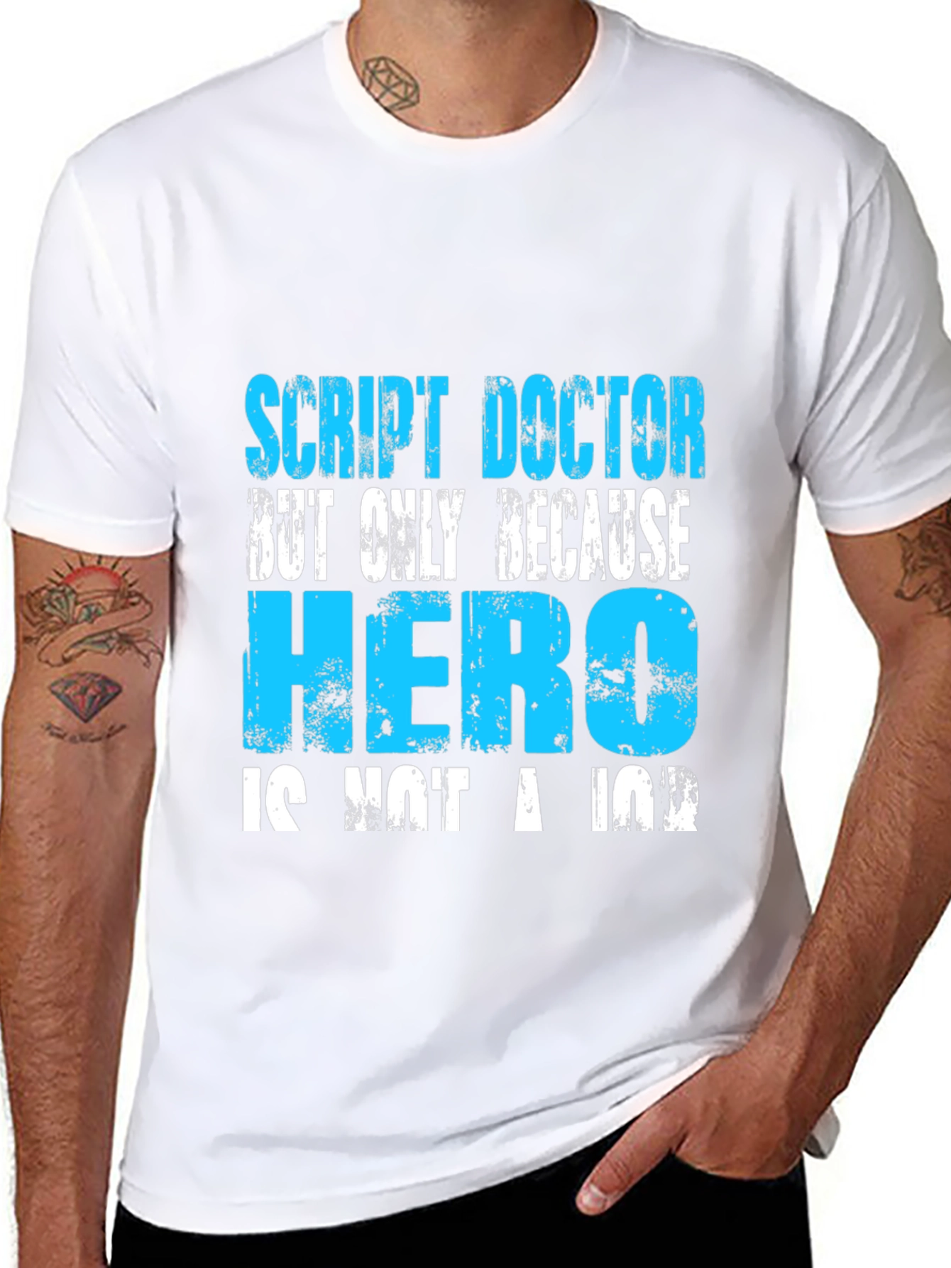Script Doctor Hero Tee - Novelty Graphic T-Shirt