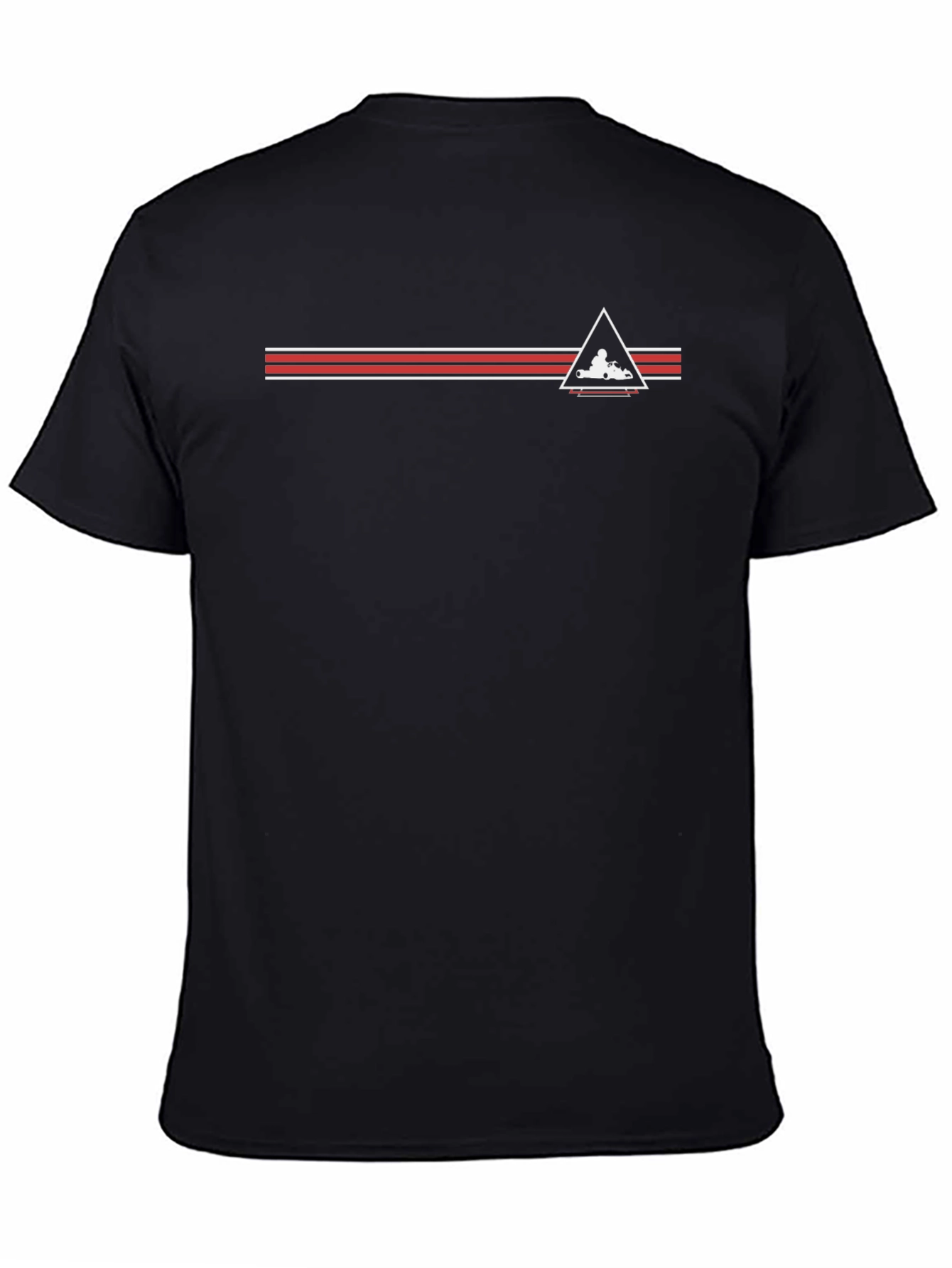 Mens Black Kart Racing Graphic Tee