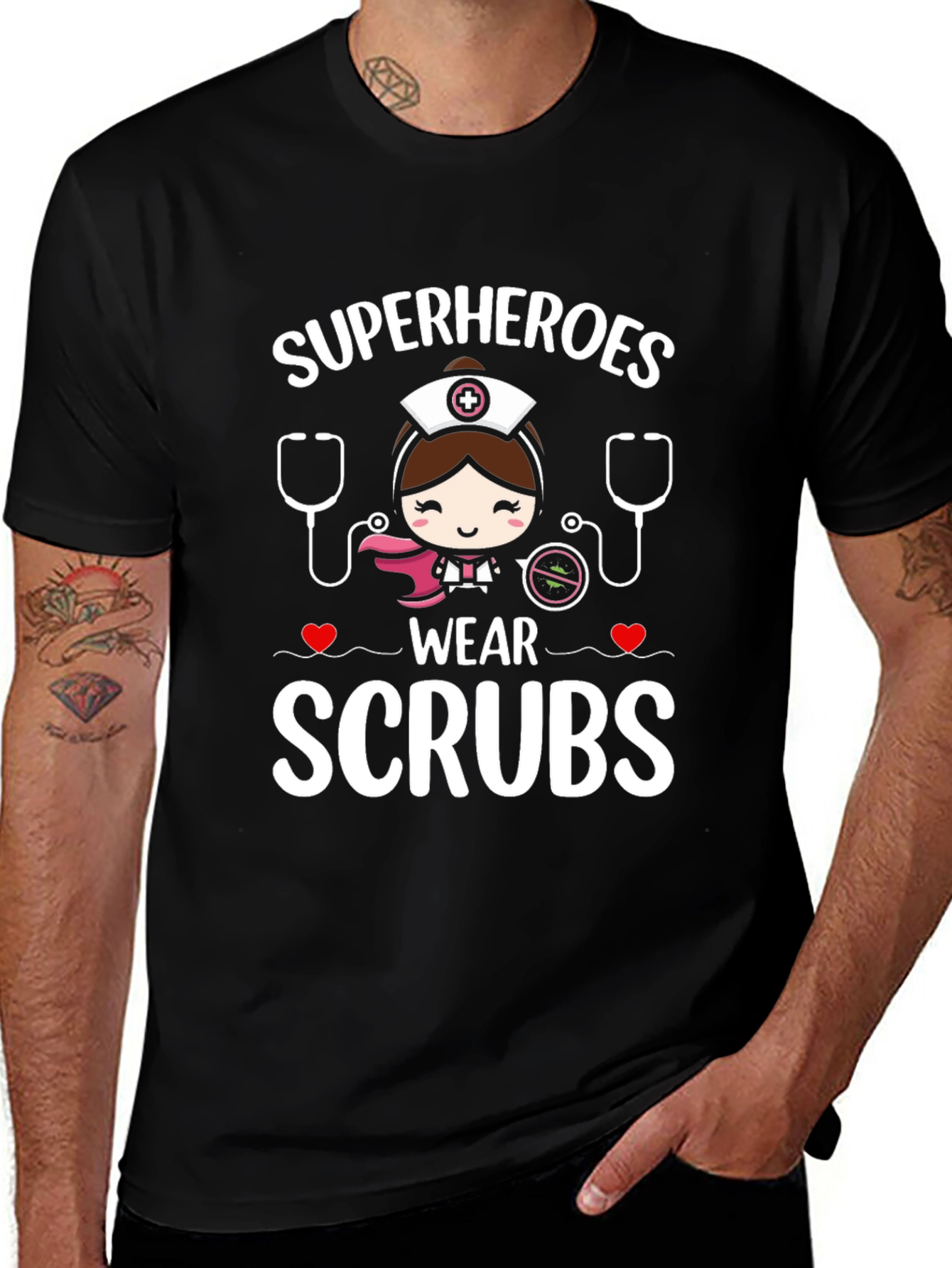 Superheroes Wear Scrubs T-Shirt - Nurse Tee