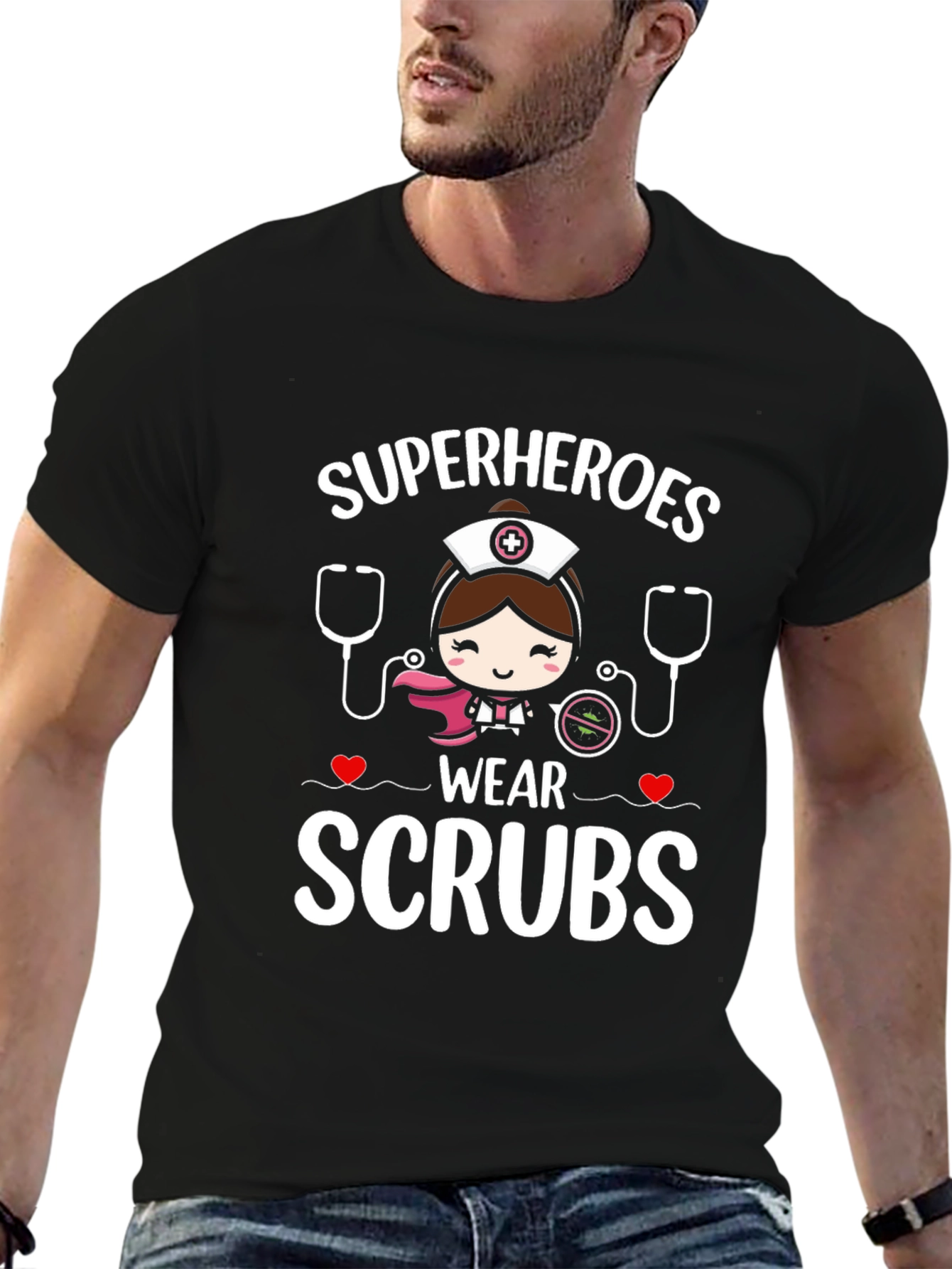Superheroes Wear Scrubs T-Shirt - Nurse Tee