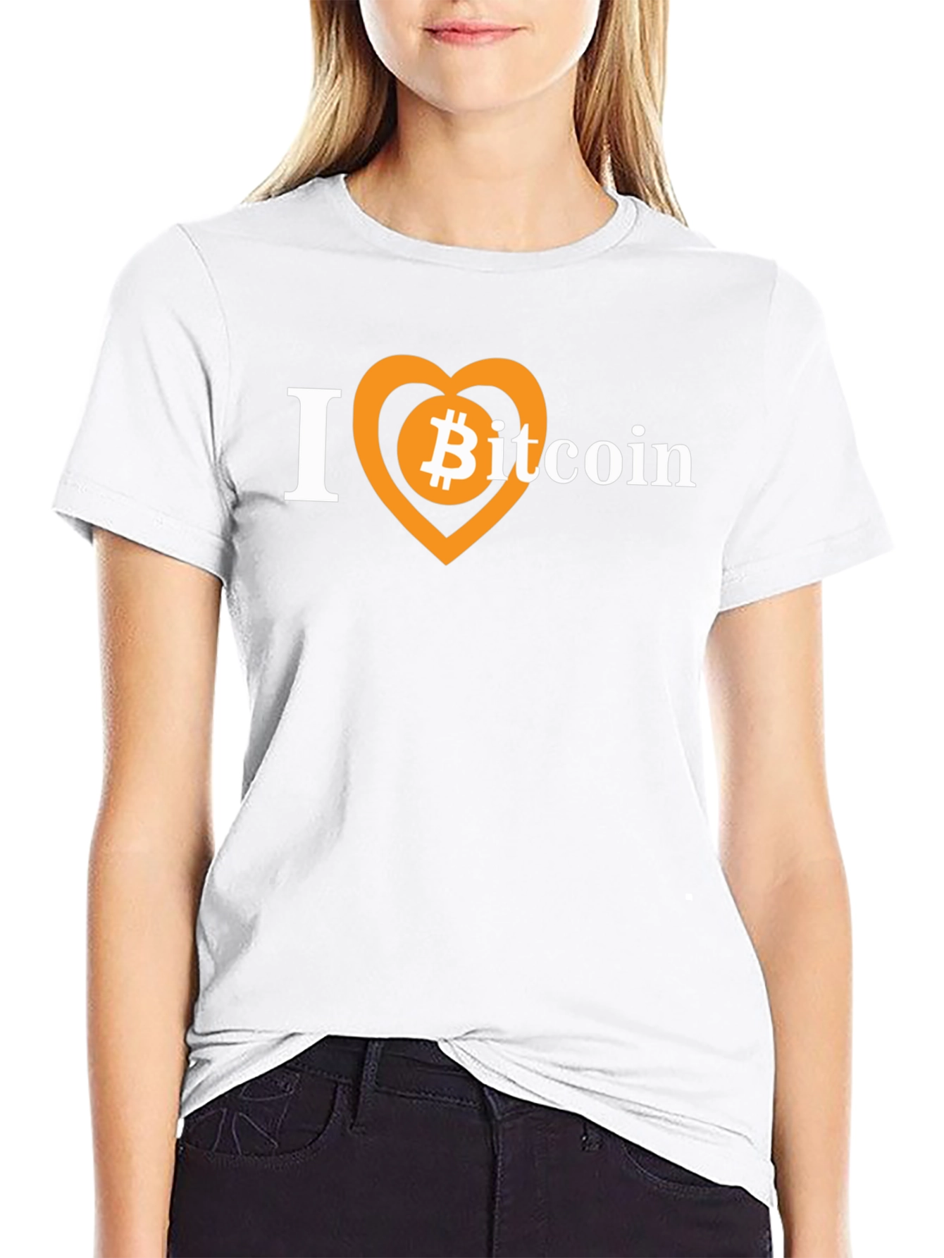 I Heart Bitcoin Black T-Shirt