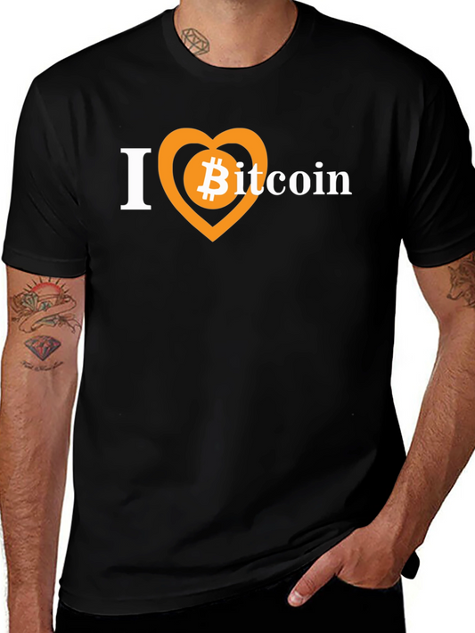 I Heart Bitcoin Black T-Shirt