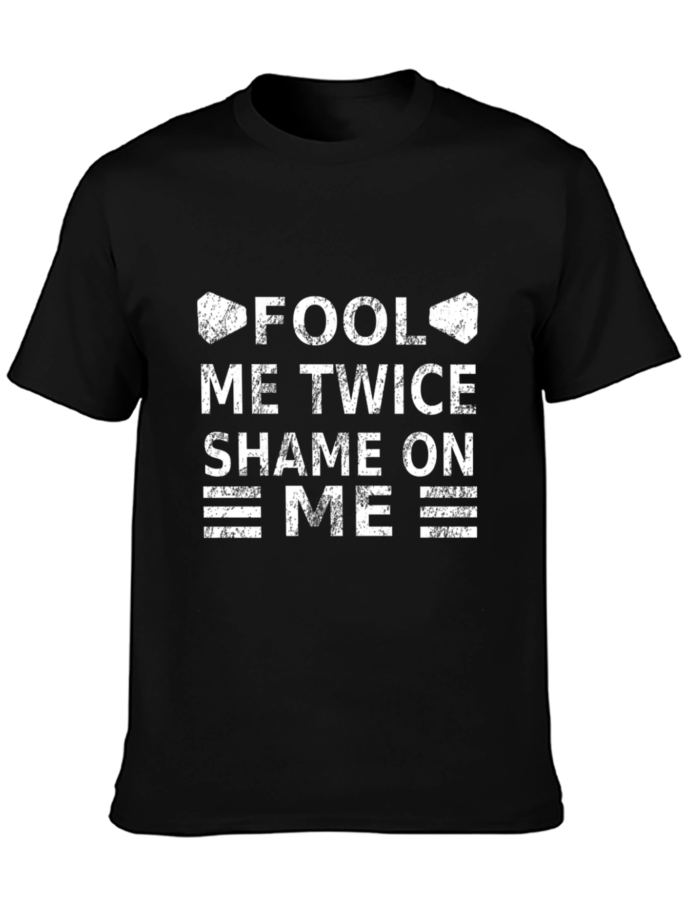 Fool Me Twice Graphic T-Shirt - Black Cotton Tee