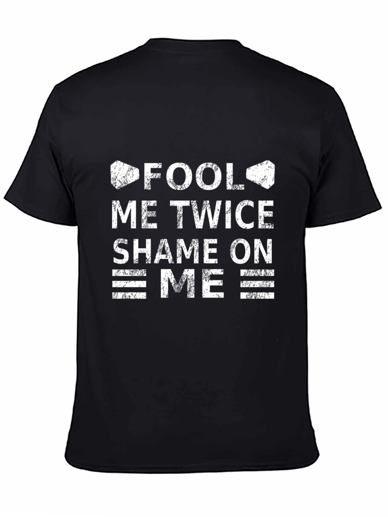 Fool Me Twice Graphic T-Shirt - Black Cotton Tee