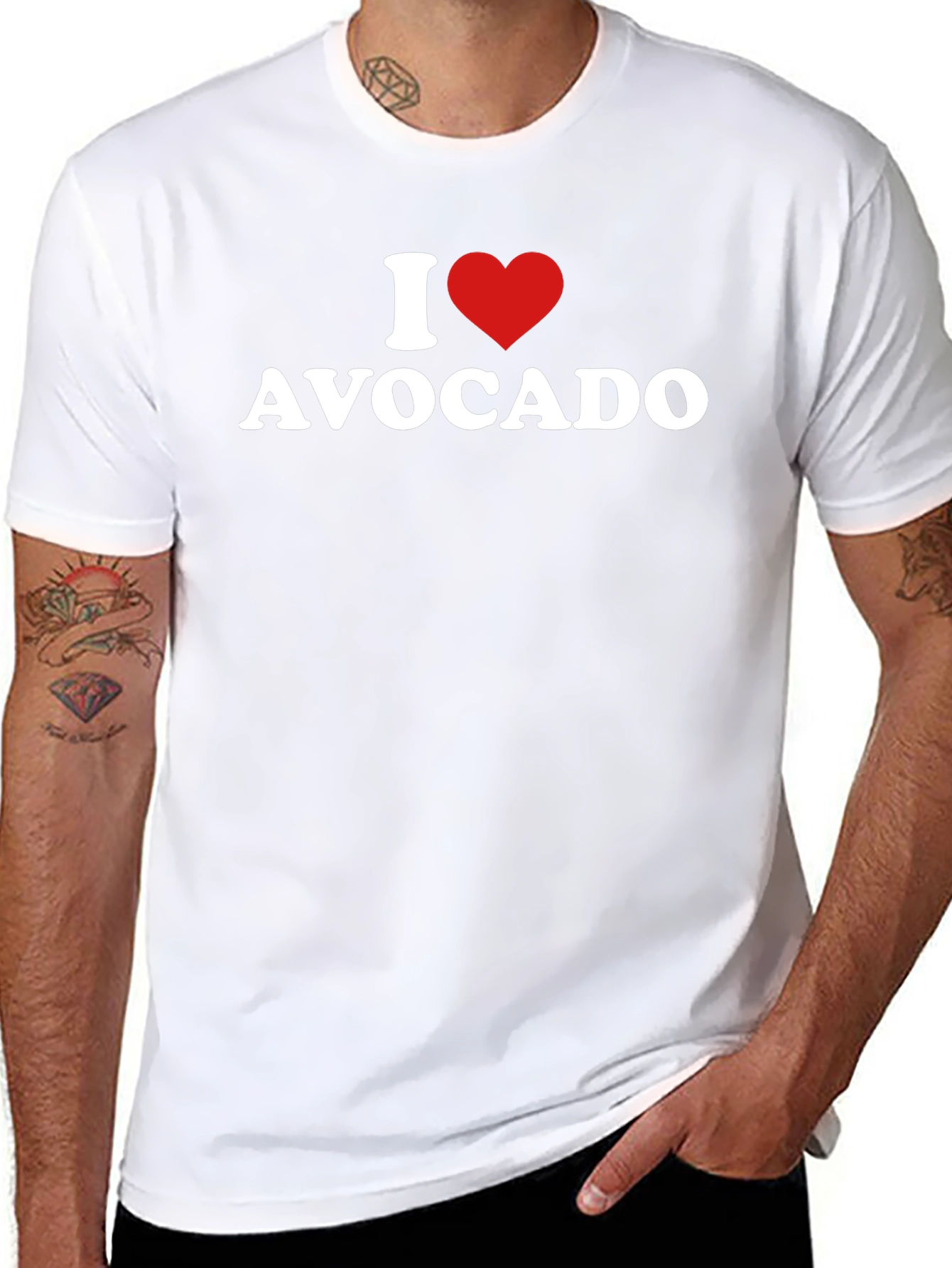 I Heart Avocado T-Shirt - Unisex Black Tee