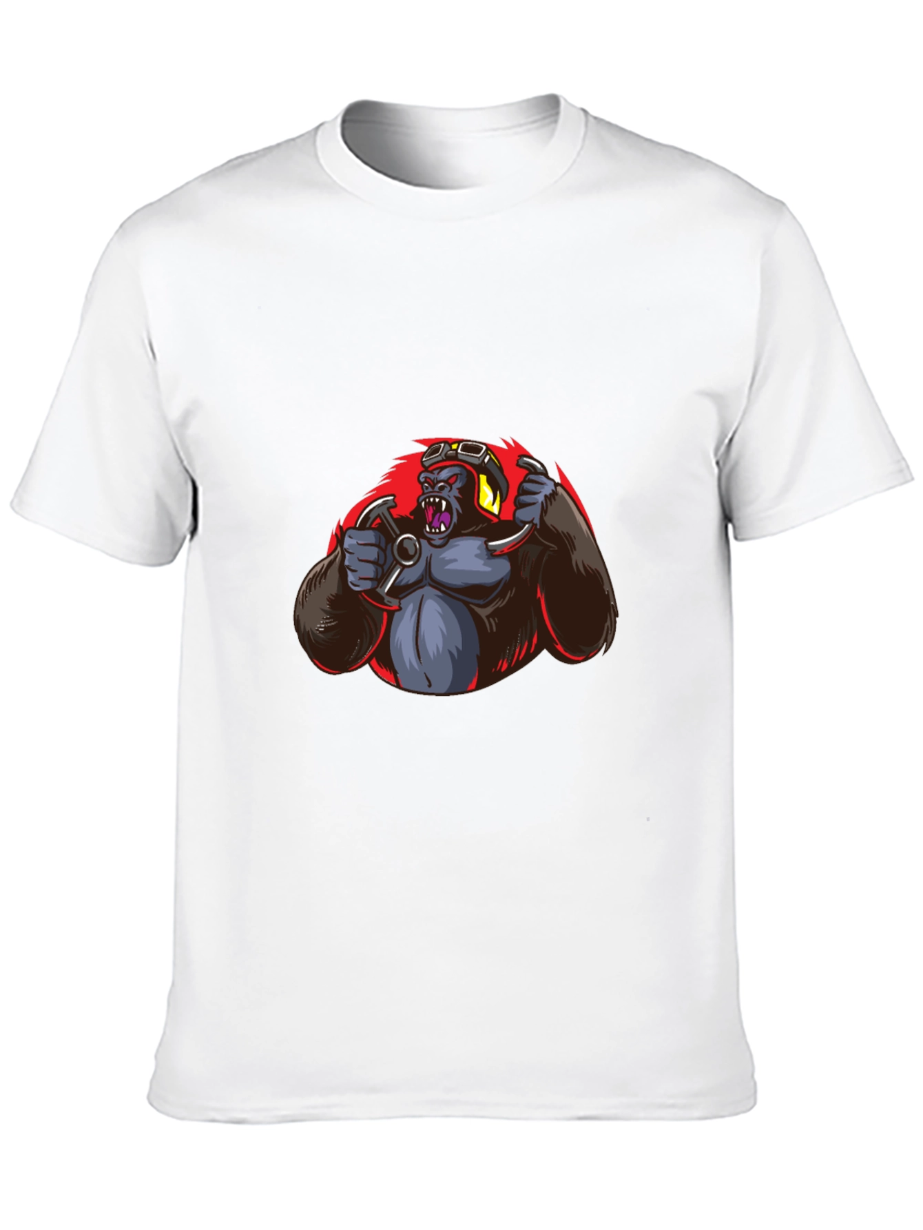 Biker Gorilla Graphic Tee - Black