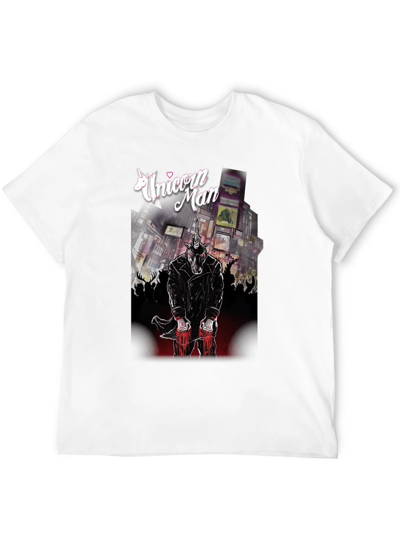 Unicorn Man Graphic T-Shirt - Black