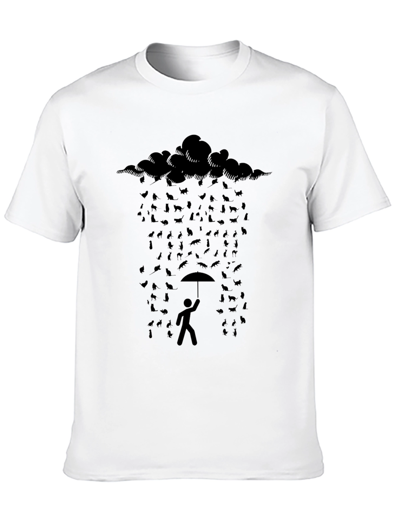 Cat Rain T-Shirt - Stylish Graphic Tee