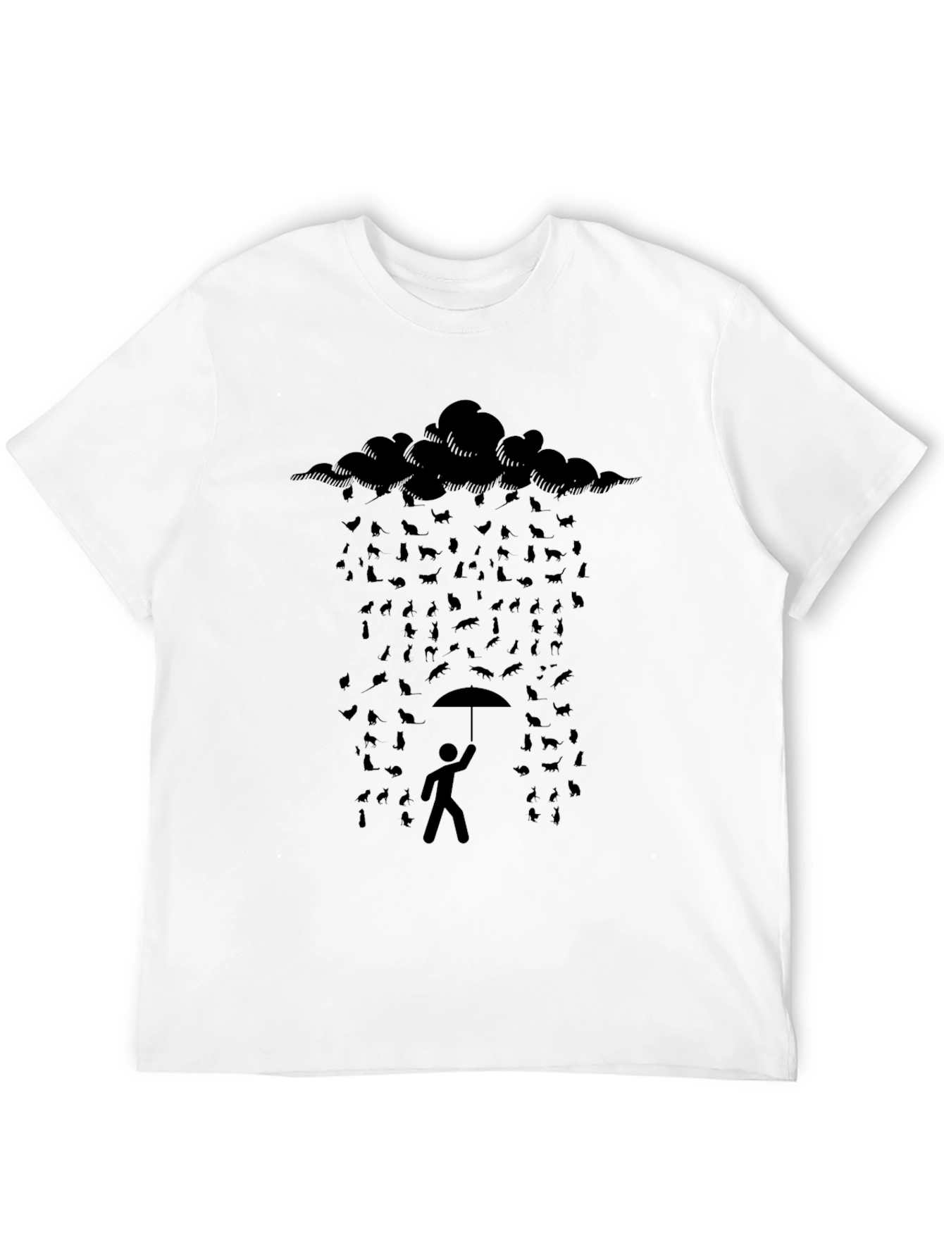 Cat Rain T-Shirt - Stylish Graphic Tee
