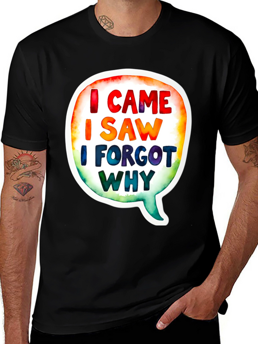 Funny I Came I Saw Mens Black T-Shirt