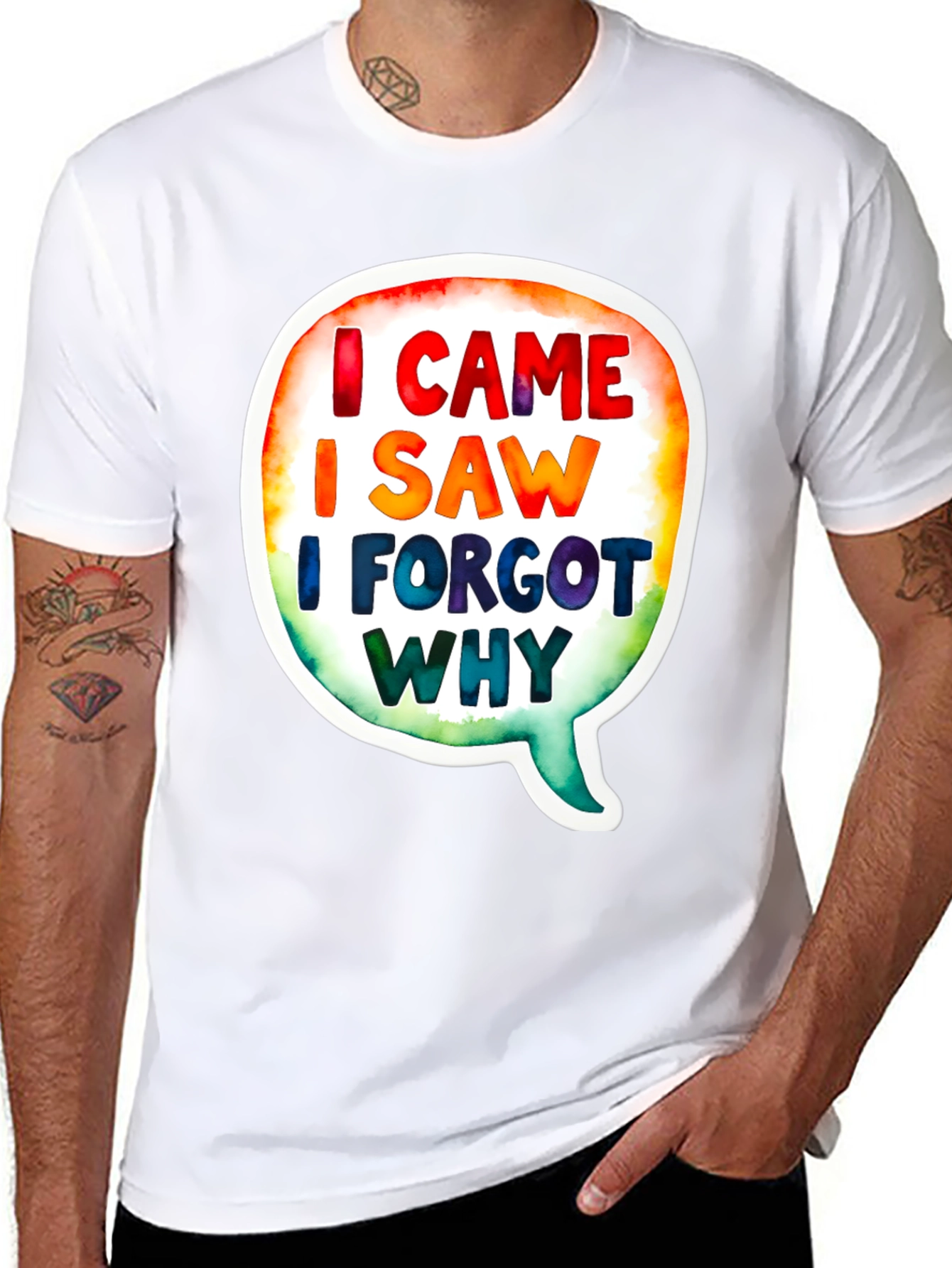 Funny I Came I Saw Mens Black T-Shirt
