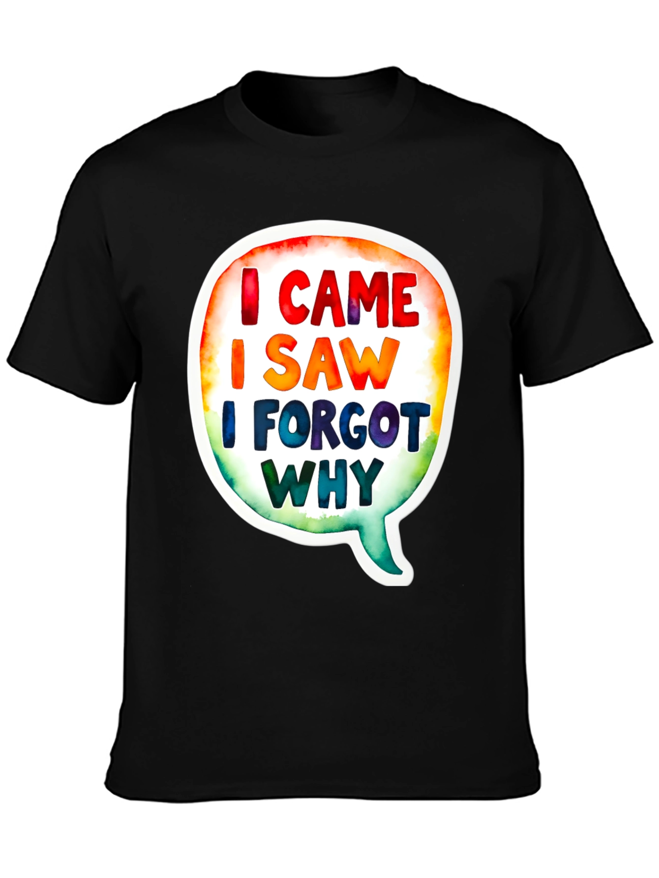 Funny I Came I Saw Mens Black T-Shirt