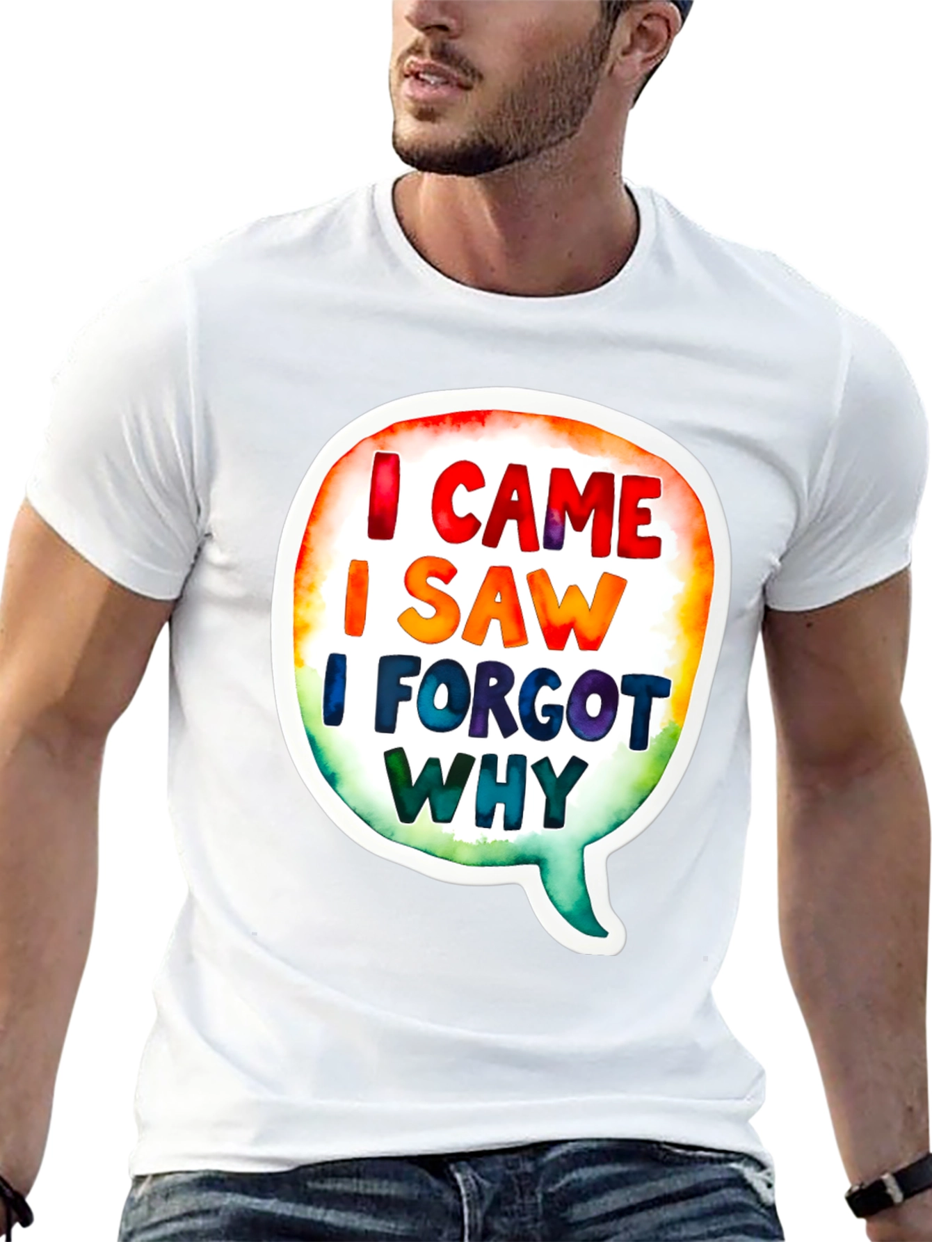 Funny I Came I Saw Mens Black T-Shirt