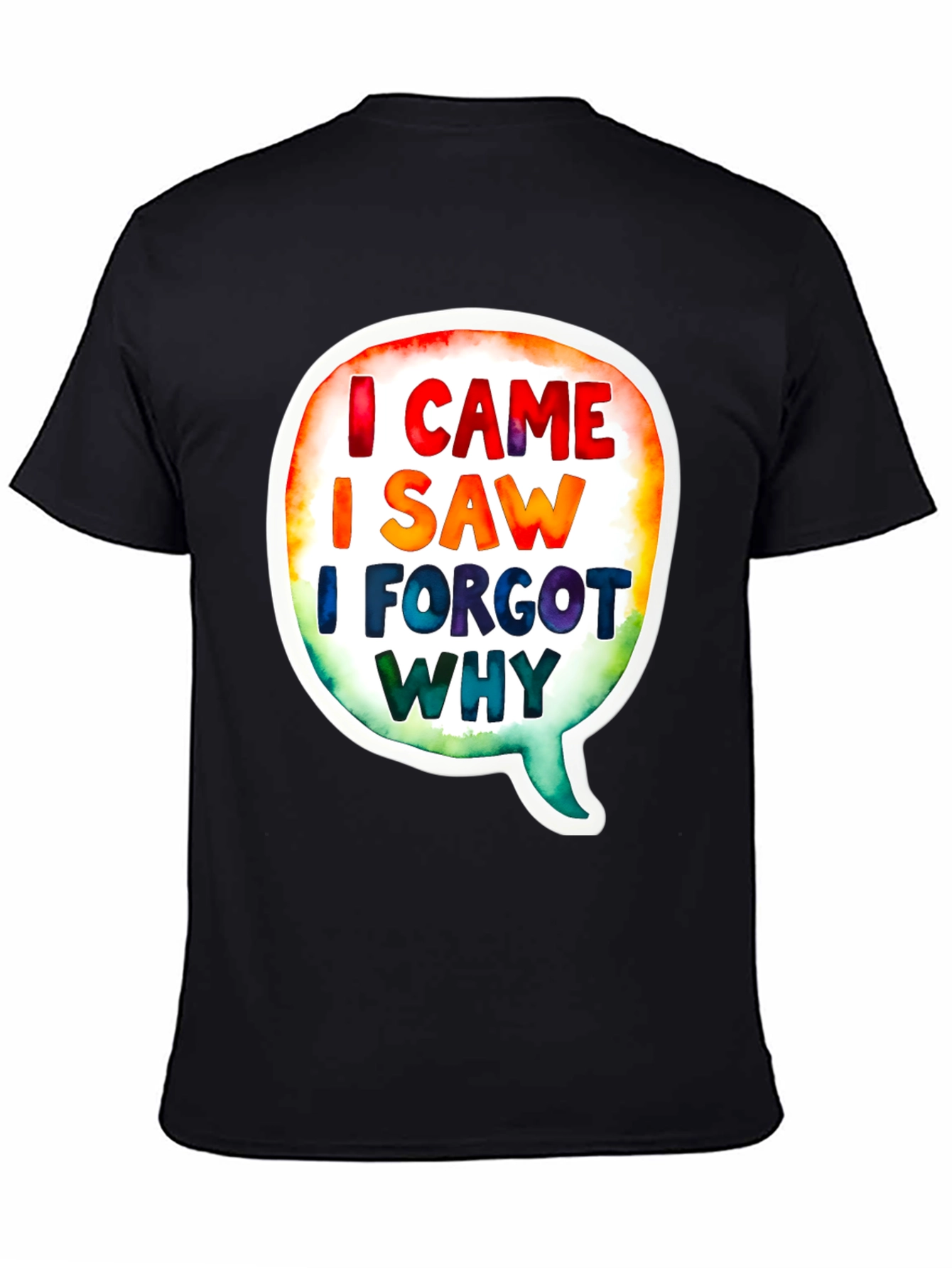 Funny I Came I Saw Mens Black T-Shirt